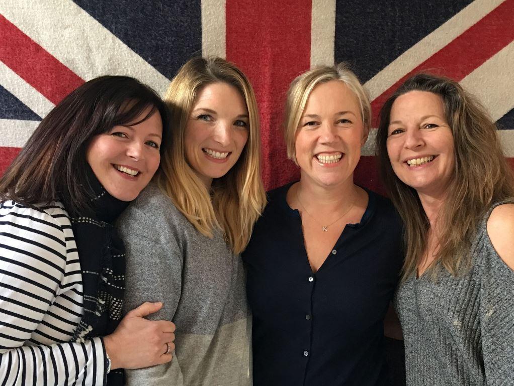 Kate Hills, second from the right, with colleagues (left to right) Caroline North, Lauren Walker and Rosie McFarlane