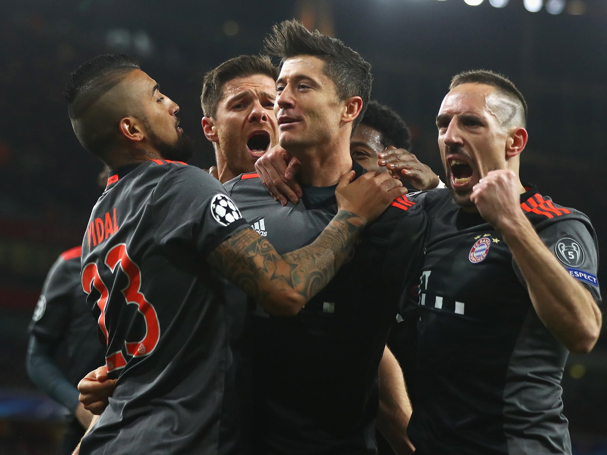 Lewandowski levelled the scores on the night by converting from the penalty spot