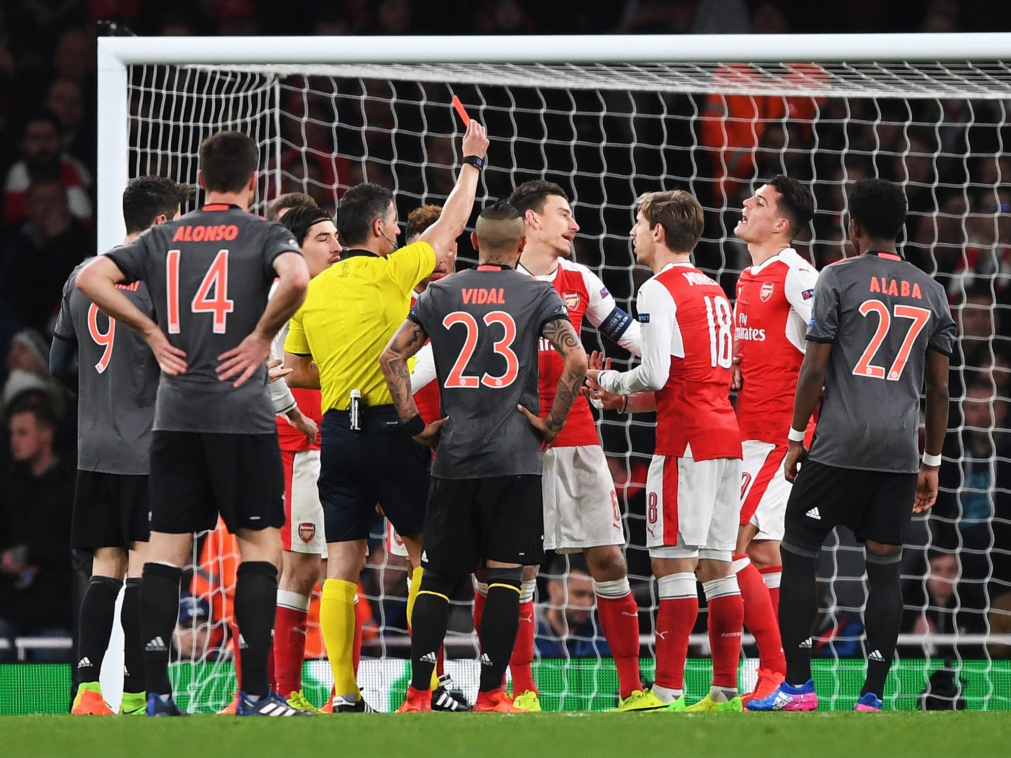 As in Munich, Arsenal's resistance fell apart once Koscielny left the pitch