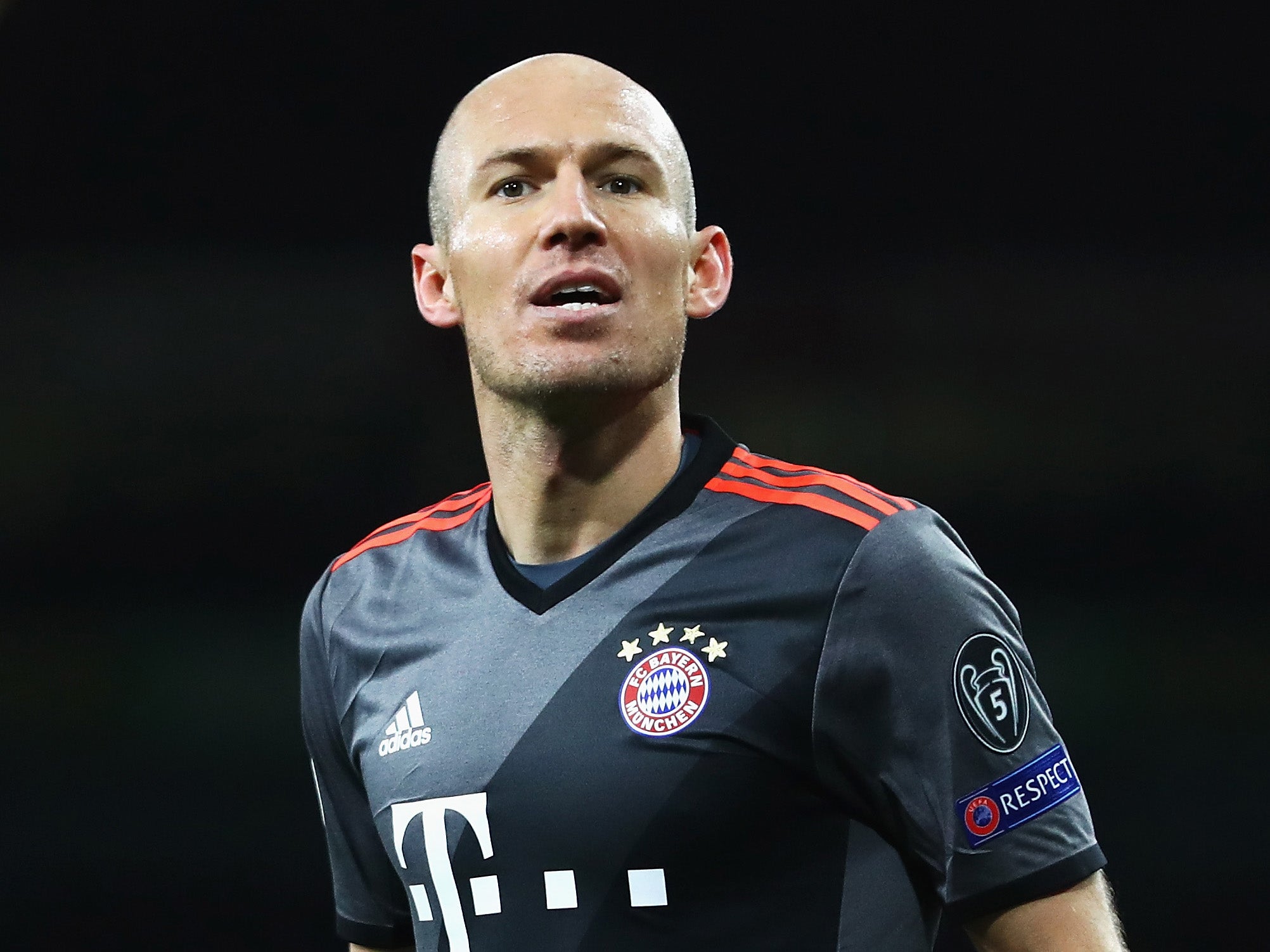 Robben scored in both legs of the win over Arsenal