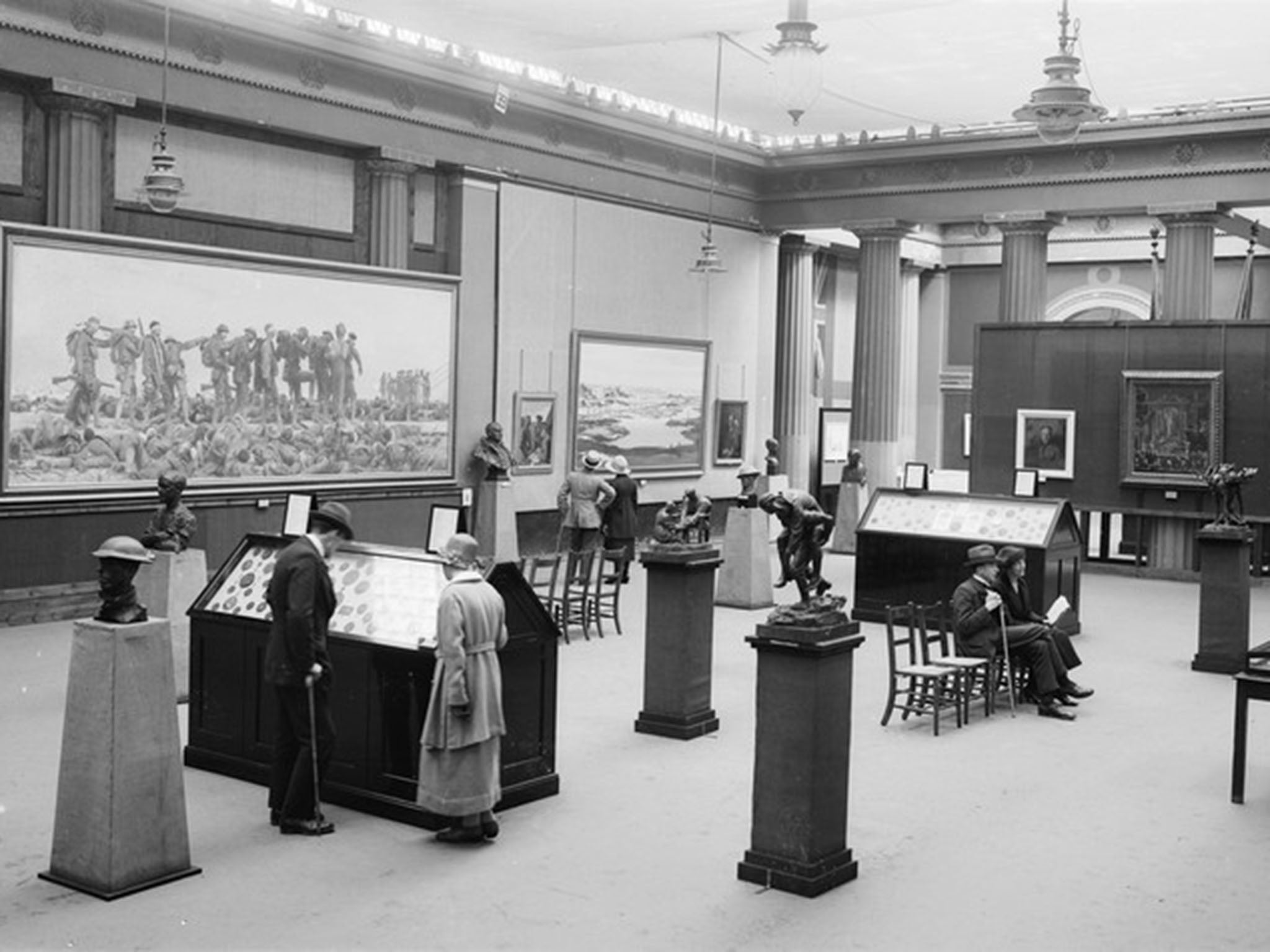 A view of one of the art galleries inside Crystal Palace