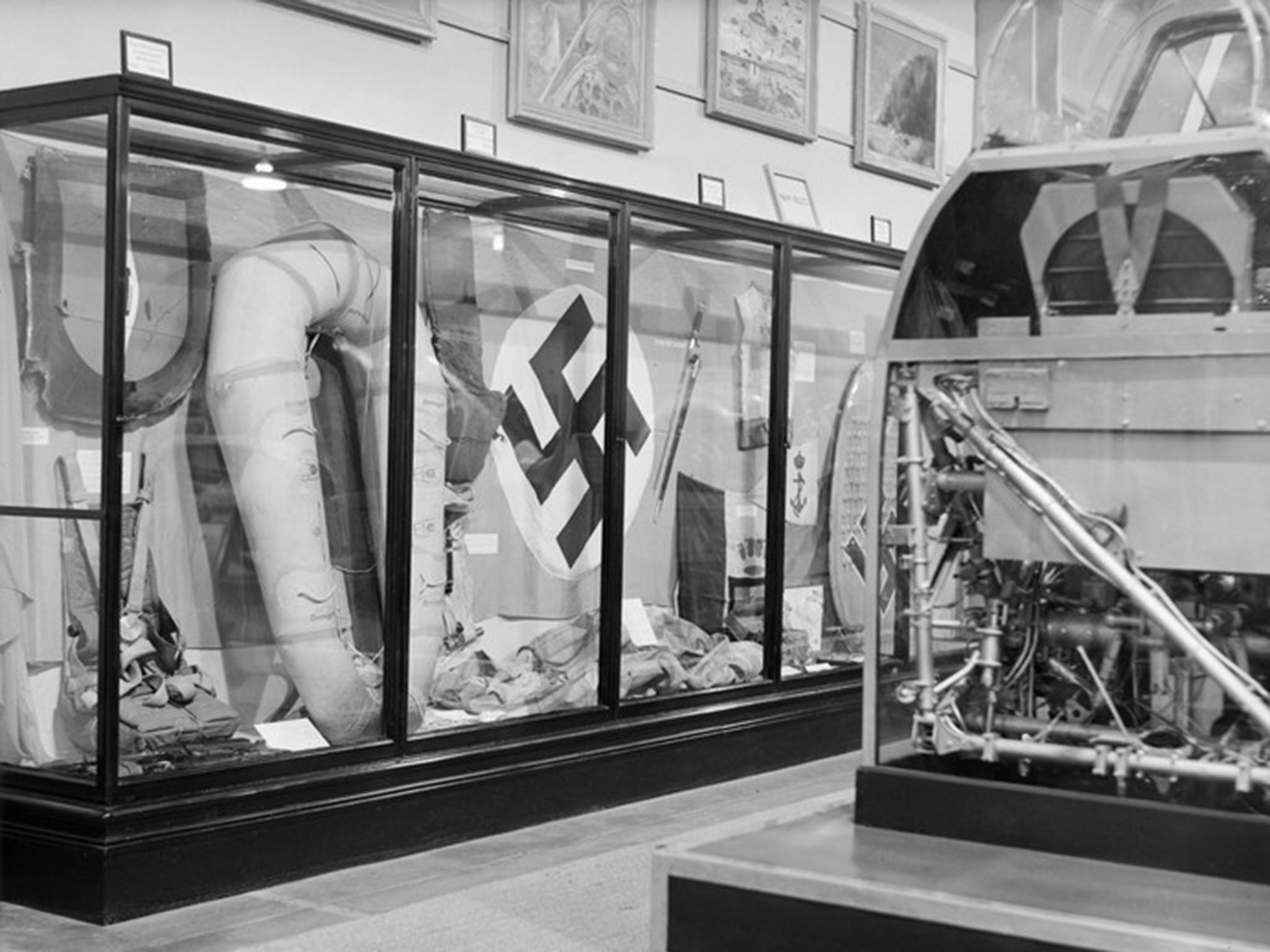 A view of ‘enemy relics’ in IWM’s first exhibition following its reopening