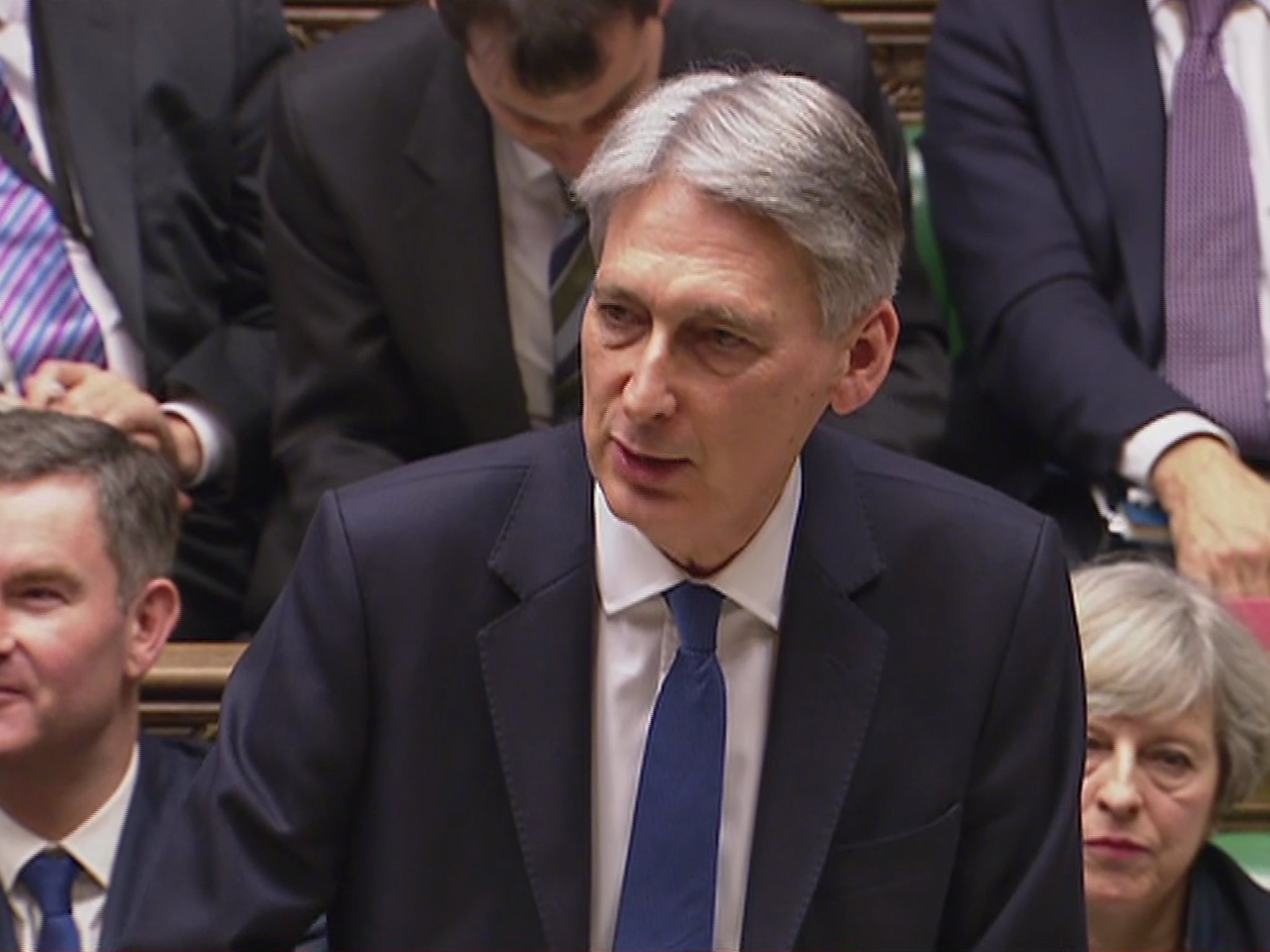 Philip Hammond delivering his Budget speech at the House of Commons