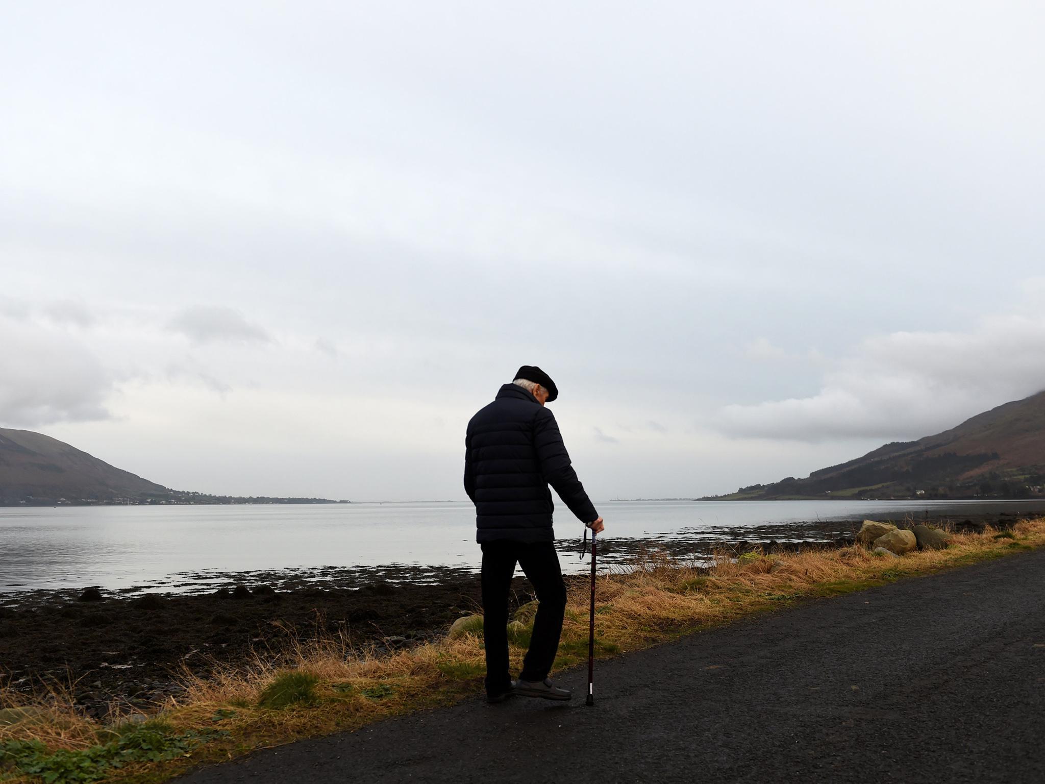 Carlingford Lough sits right between Northern Ireland (left) and the Republic of Ireland