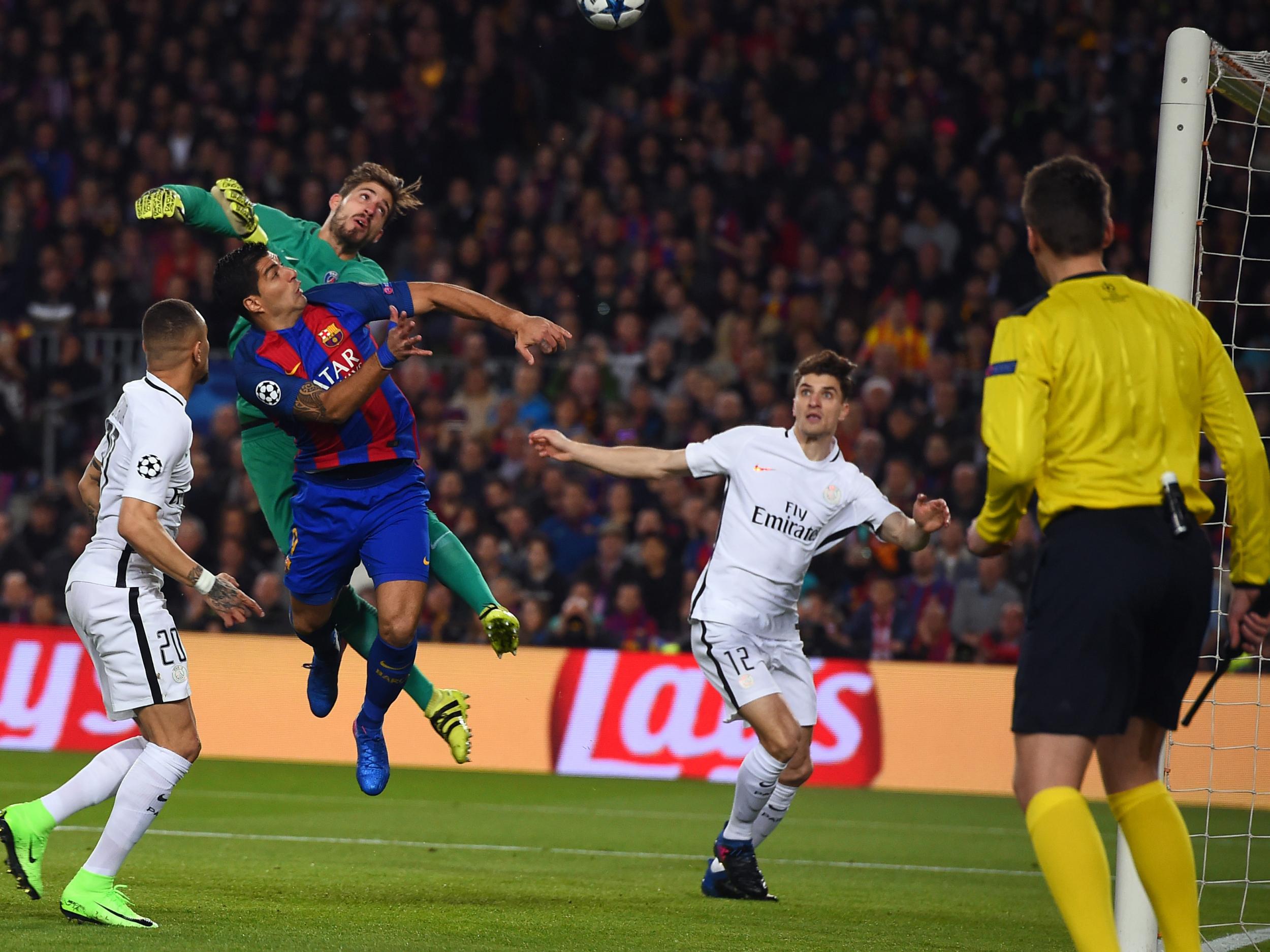 Luis Suarez pulled one back for Barca after just 2 minutes (Getty )