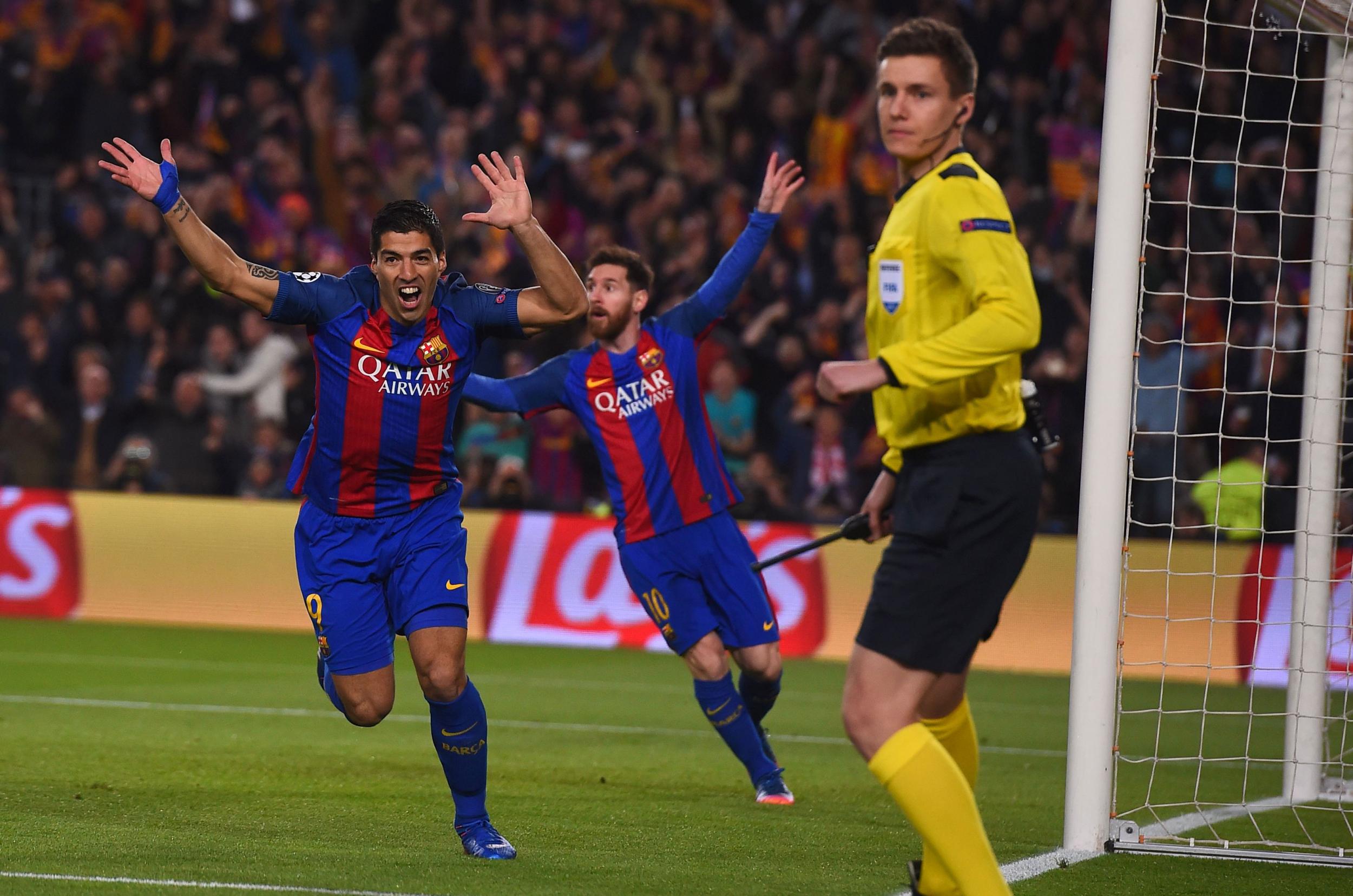 Barcelona's night got off to the best possible start with Luis Suarez scoring in the 3rd minute.