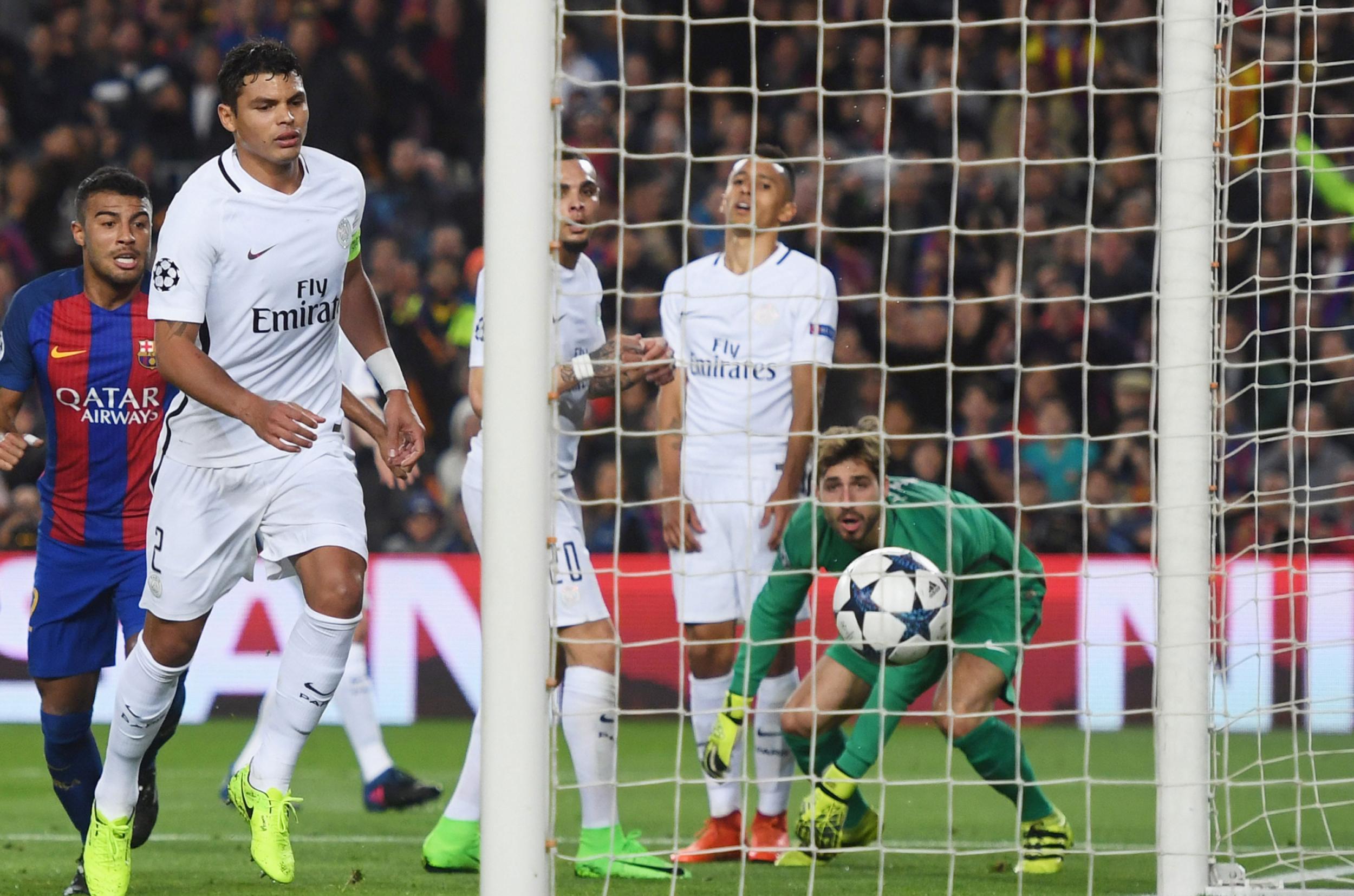 Excellent improvisation from Andres Iniesta caused Layvin Kurzawa to convert the ball into his own net.