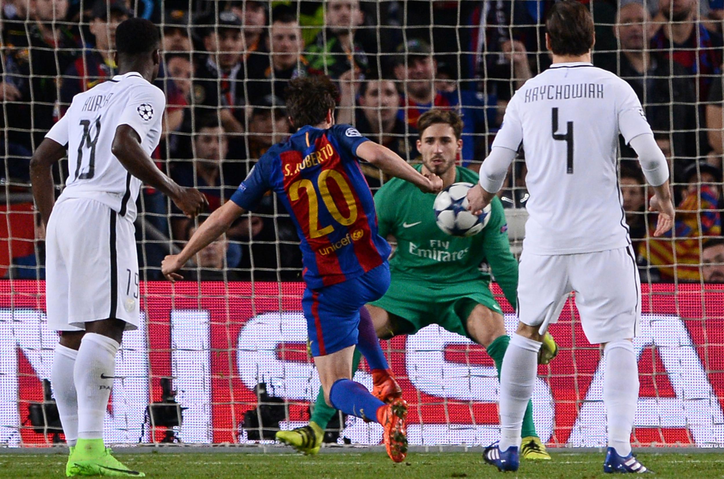 
The French champions collapsed at the Nou Camp 
