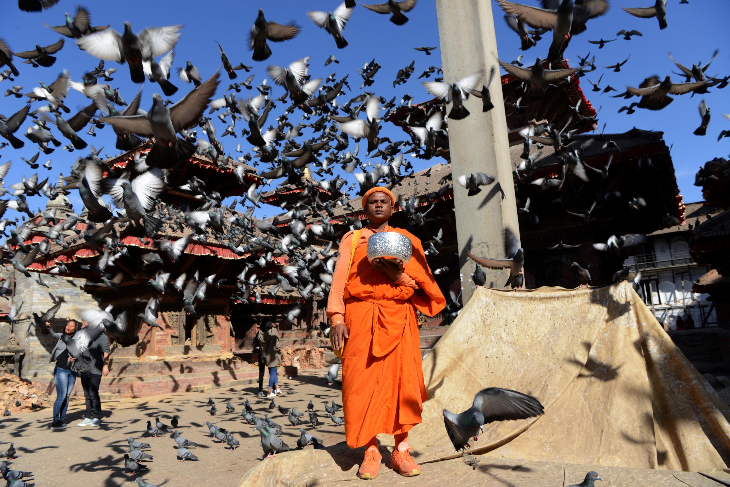 Durbar Square is the centre of Kathmandu, and it's now largely back to what it was before the earthquake