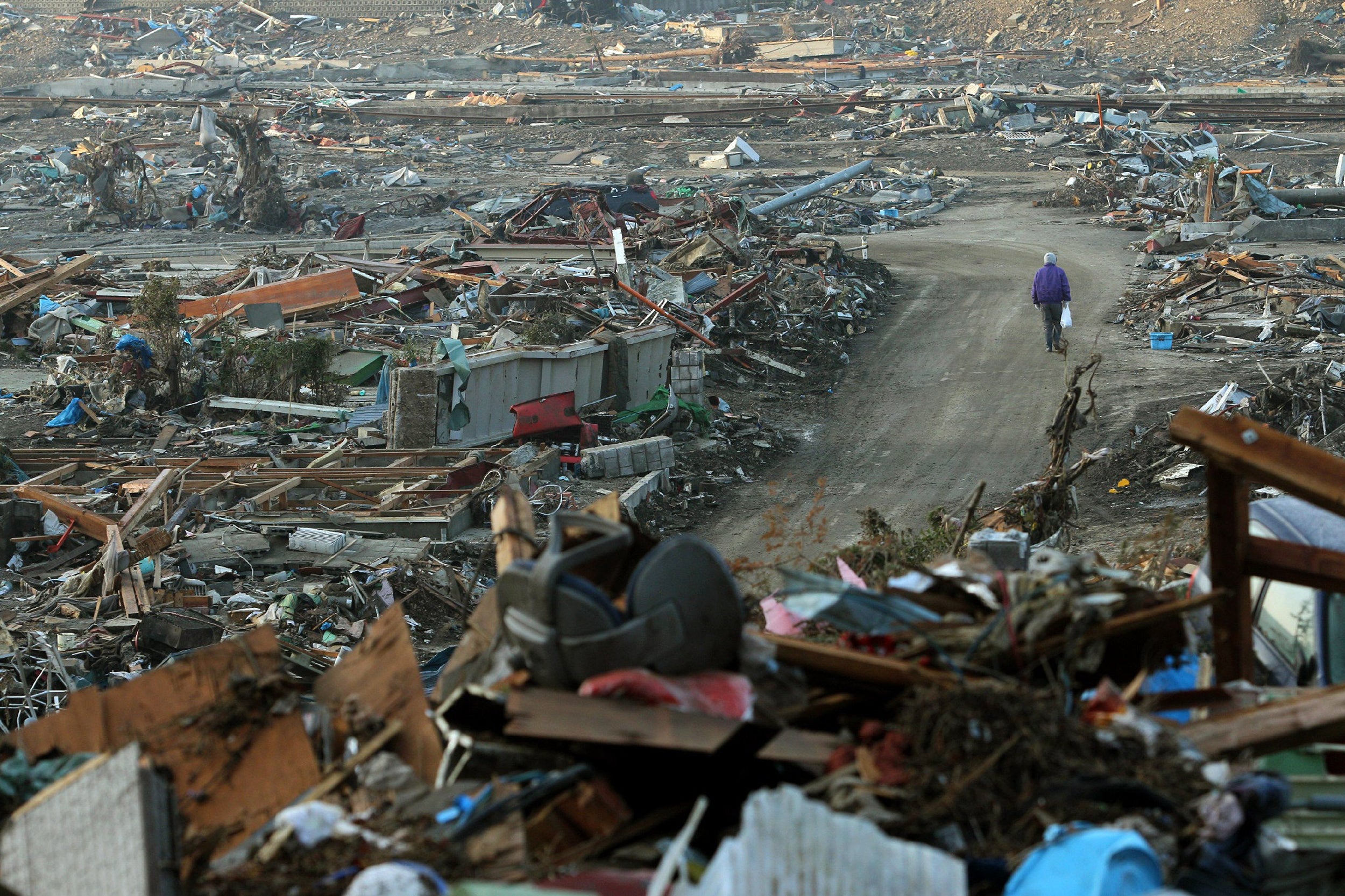 Onagawa was destroyed by the 2011 tsunami (Getty Images)