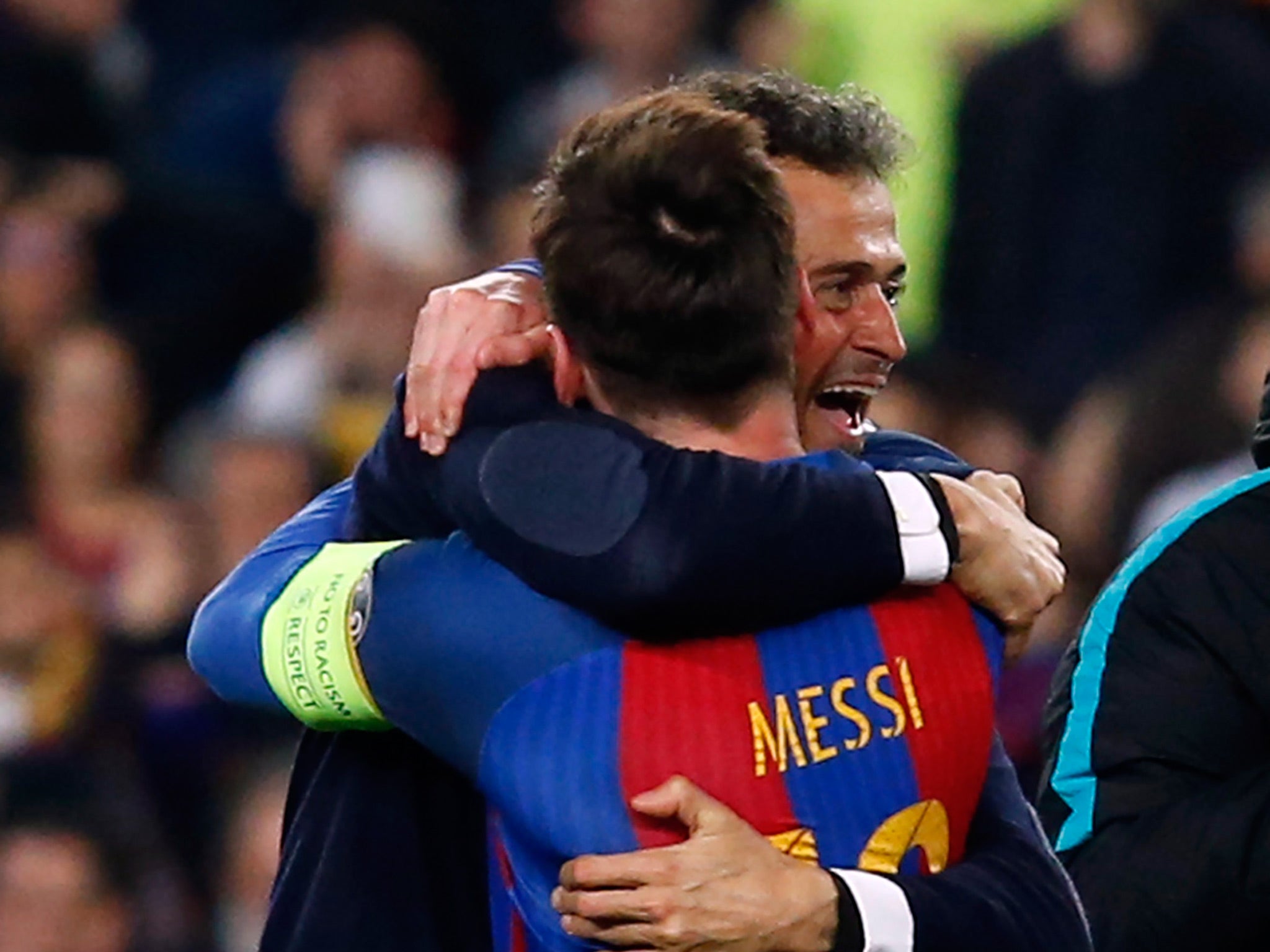 Luis Enrique admitted he had never seen an atmosphere like it in the Nou Camp