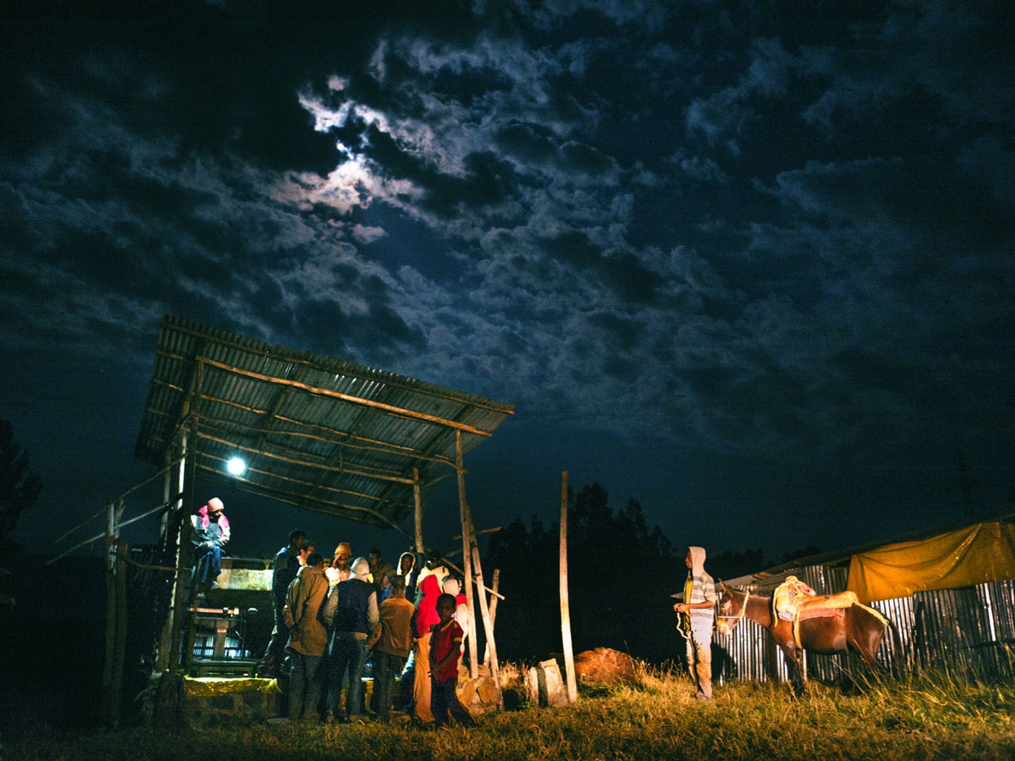 Farmers being trained at a farm in Yayu ( Emily Garthwaite)