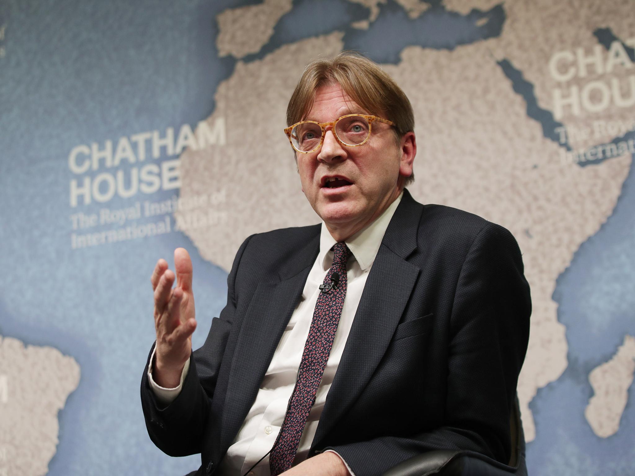 Guy Verhofstadt is the European Parliament's chief Brexit negotiator