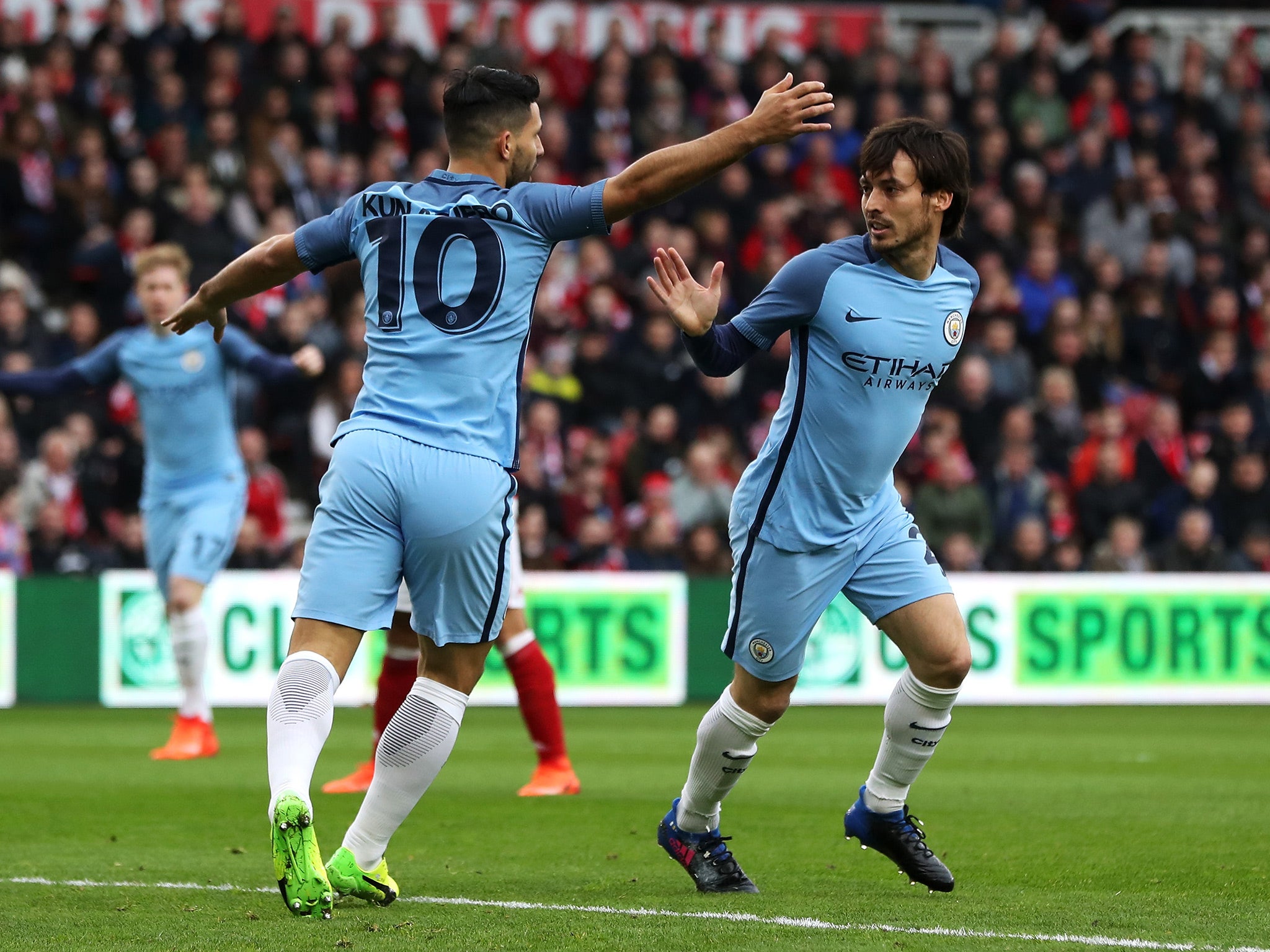 David Silva tapped in from close range to give Pep Guardiola's men the lead