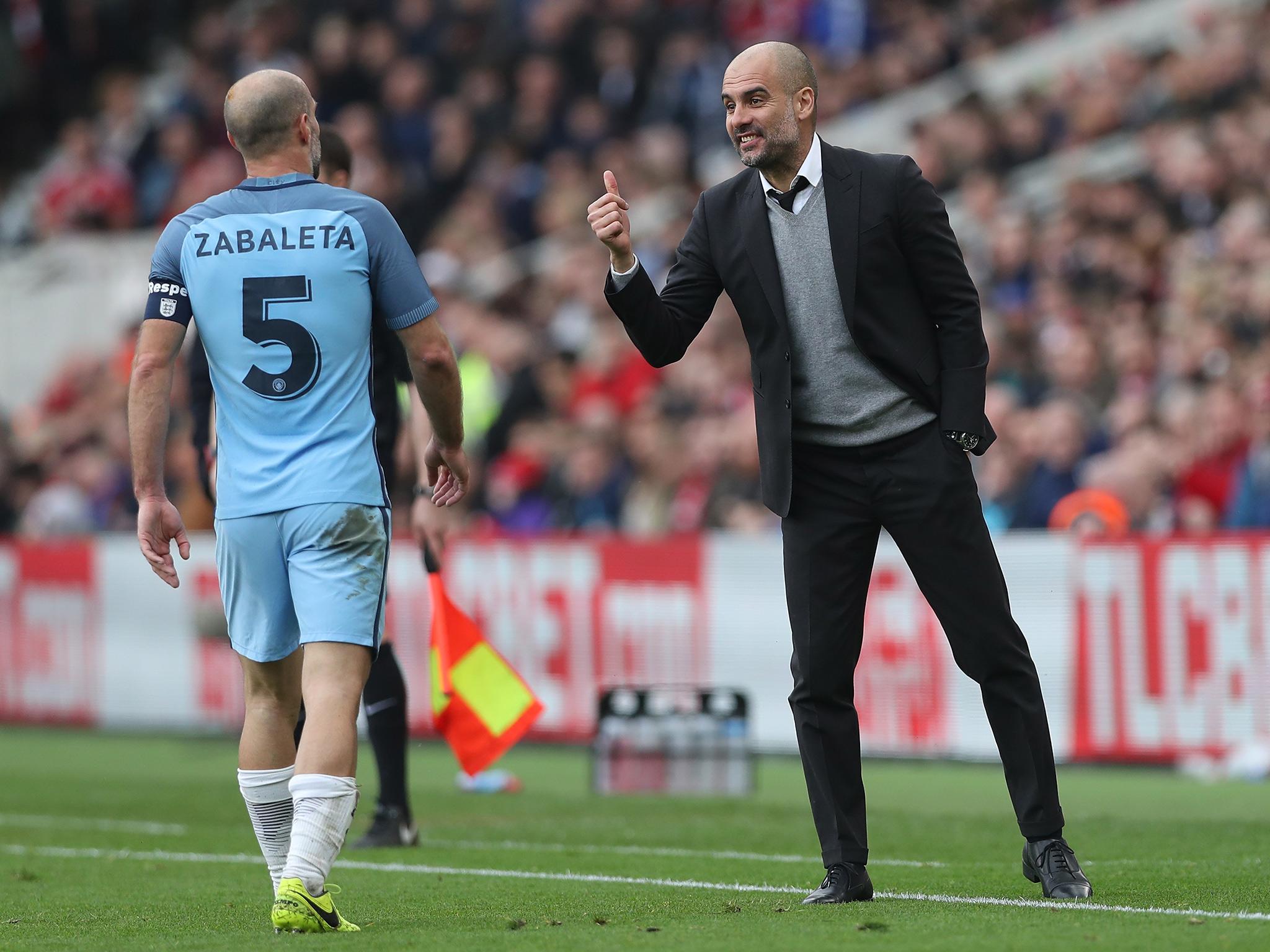 &#13;
Zabaleta is one of a number waiting to hear confirmation over his future (Getty)&#13;