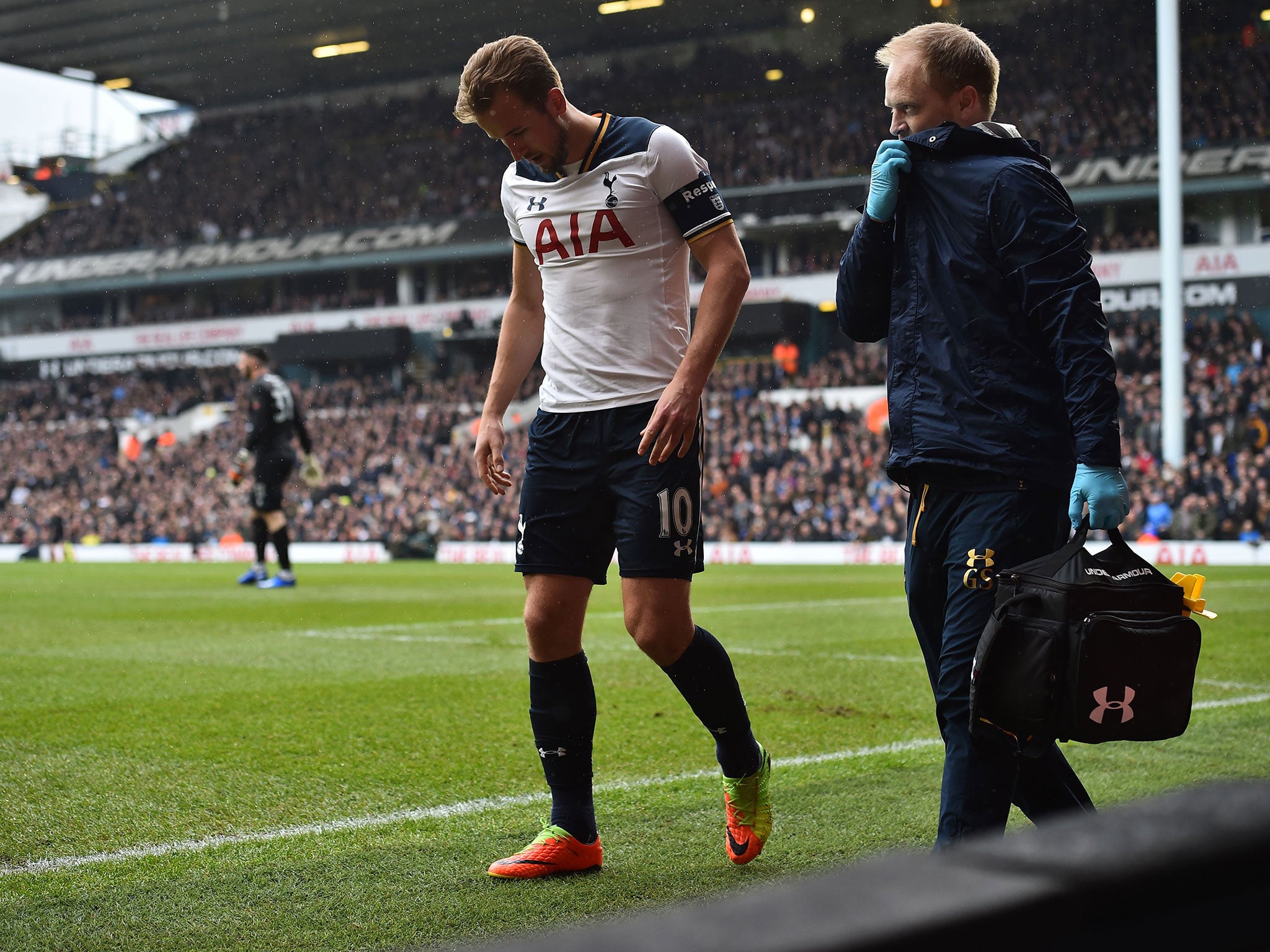 Kane injured his ankle ligaments against Millwall