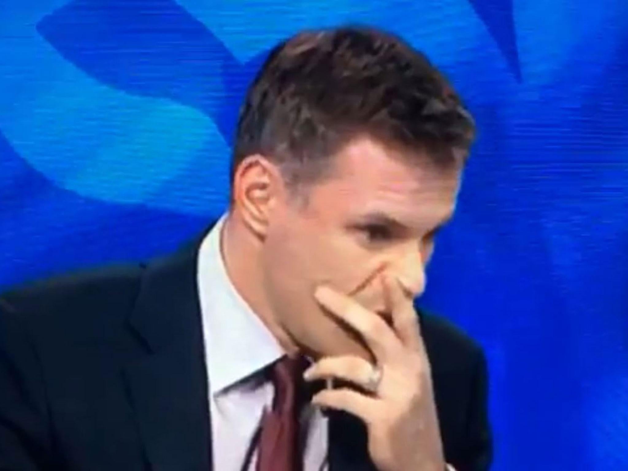 Jamie Carragher reacted furiously to being interrupted y Jamie Redknapp