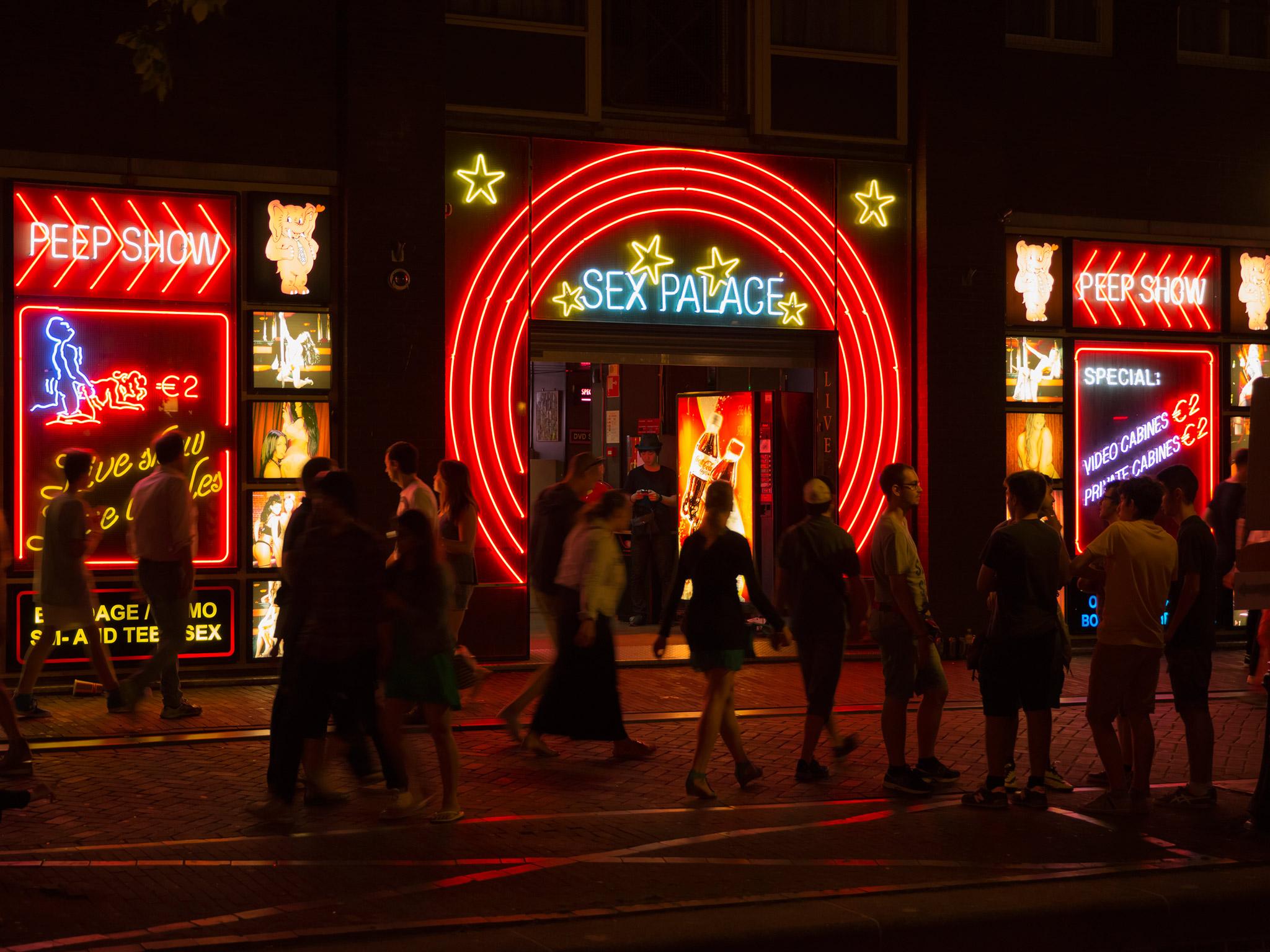 The red light district in Amsterdam is world-famous