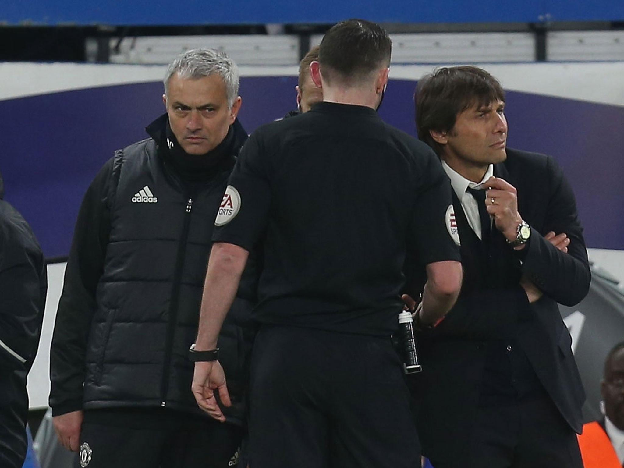 Jose Mourinho and Antonio Conte saw things very differently at Stamford Bridge