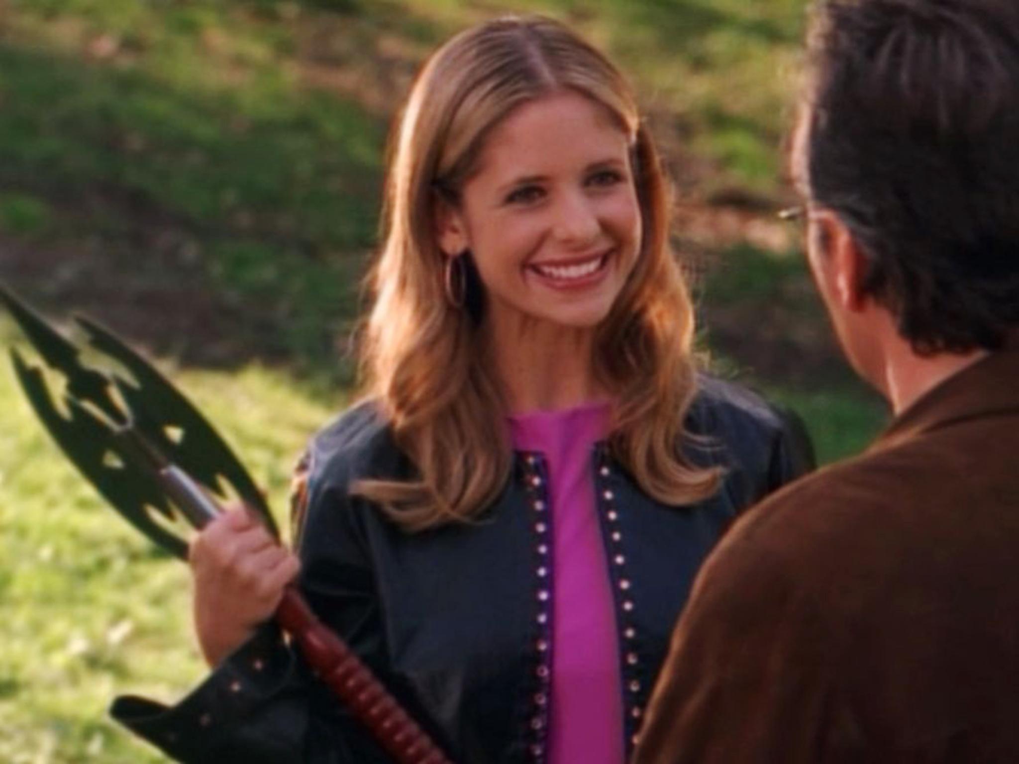 &#13;
Buffy Summers played by Gellar who has supernatural powers with her mentor Rupert Giles, played by Anthony Head &#13;