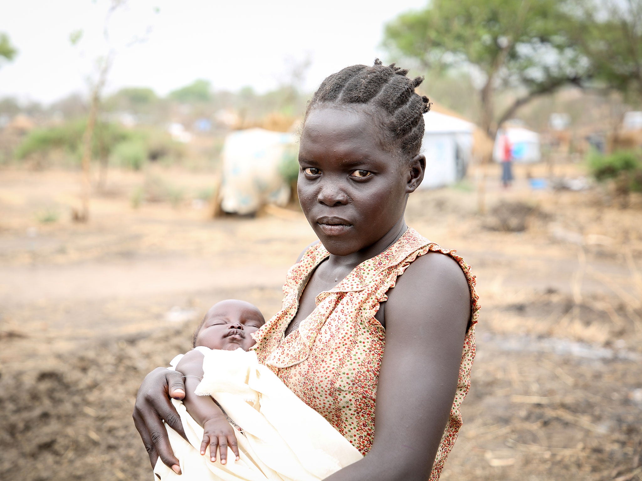 Joy, 14, fled her village in South Sudan when she was eight months pregnant