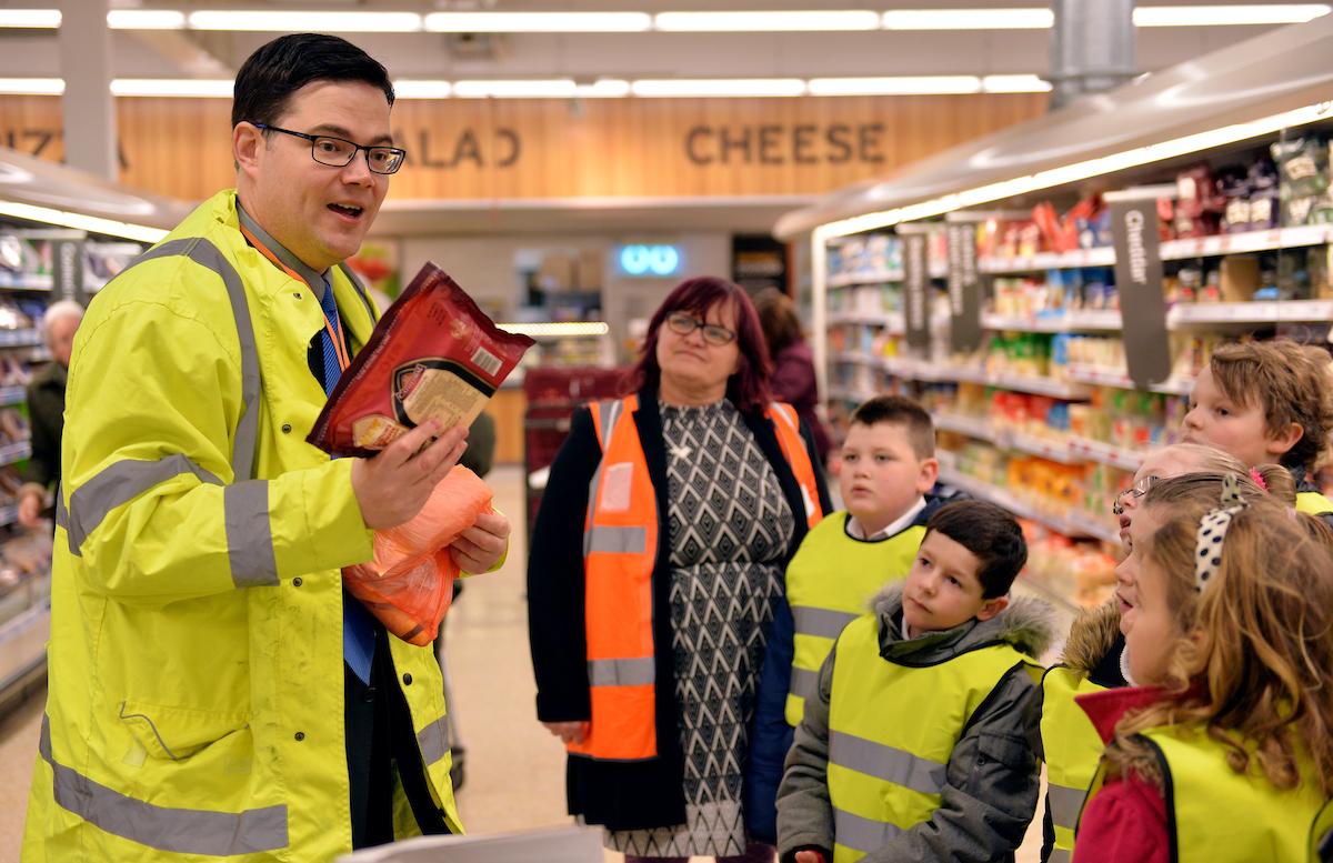 Children vist Sainsbury's Swadlincote as part of a school engagement programme