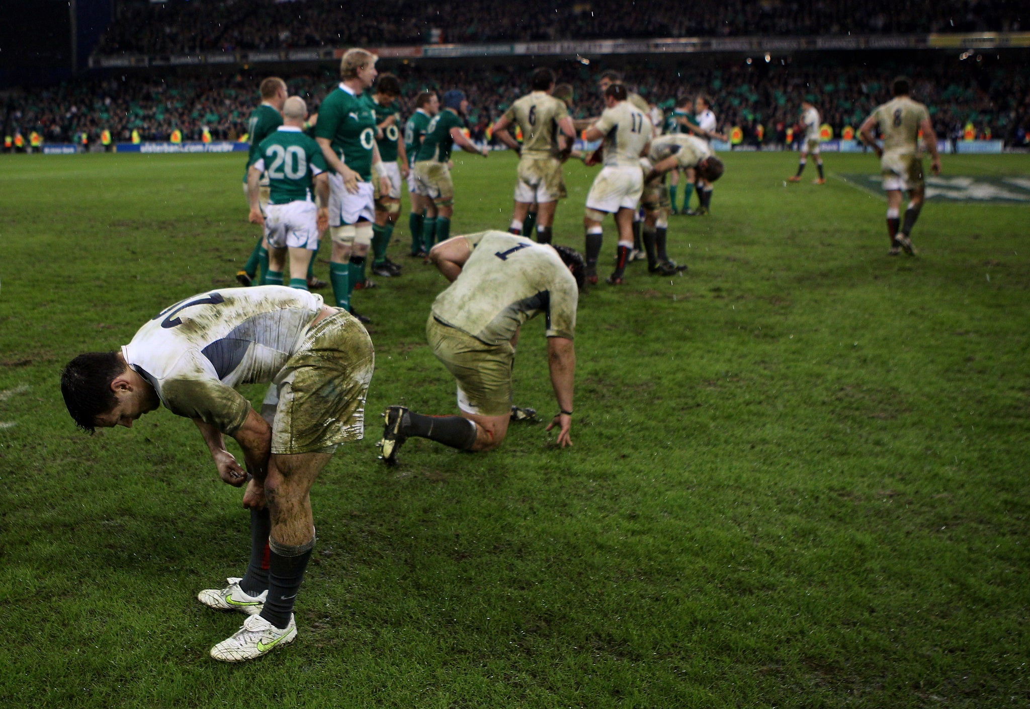 England were left in no mood to celebrate after losing in Dublin six years ago
