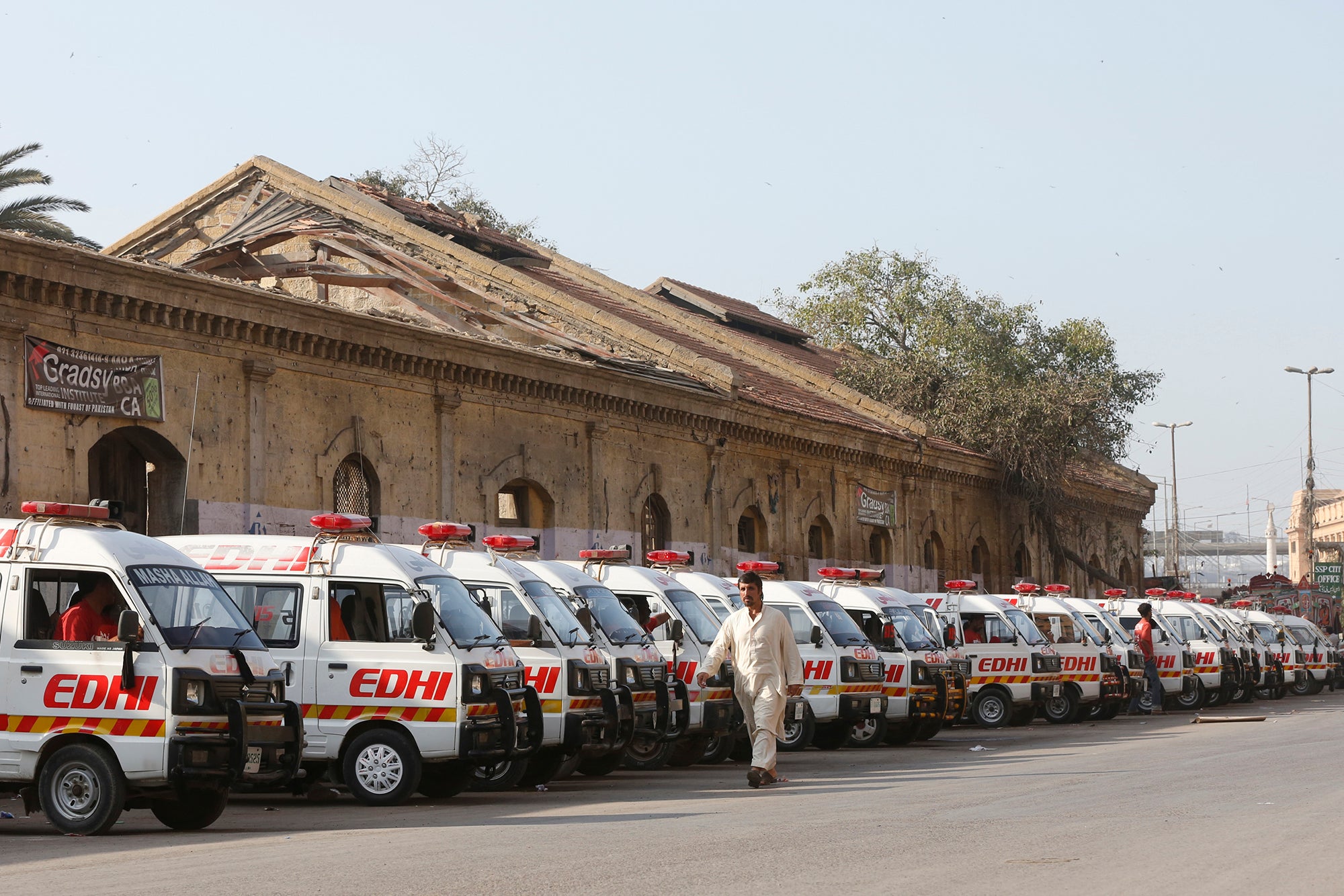 Walking the line: the Edhi Foundation office in Karachi