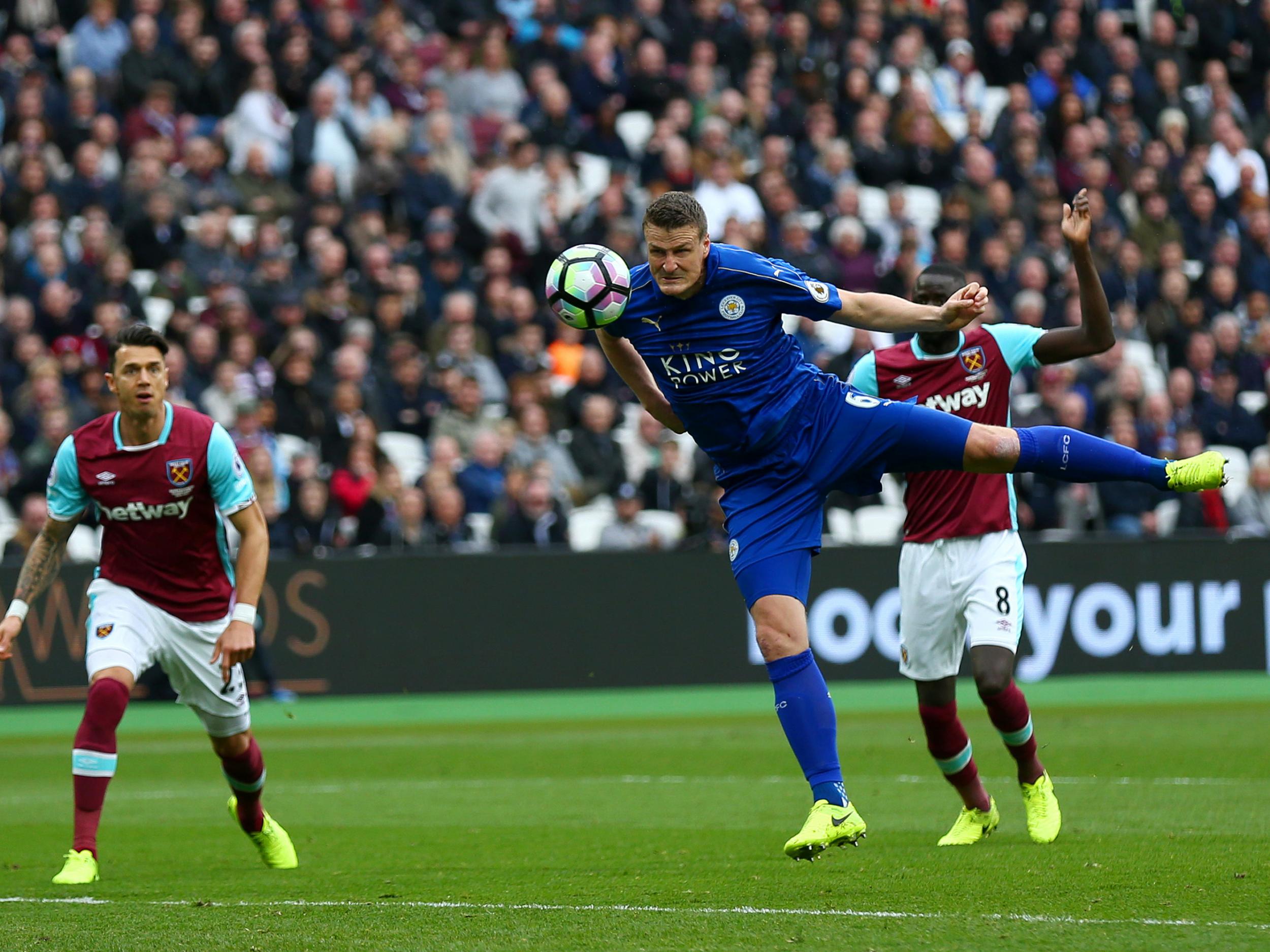 Huth's header doubled Leicester's advantage