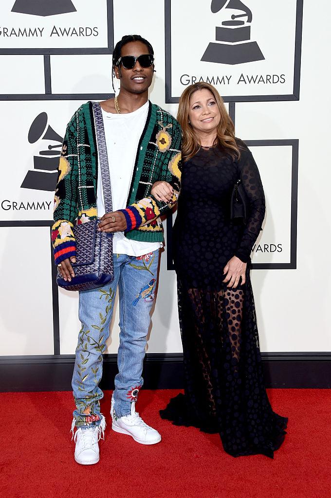 A$AP Rocky wore a Goyard bag to the 58th Grammy Awards