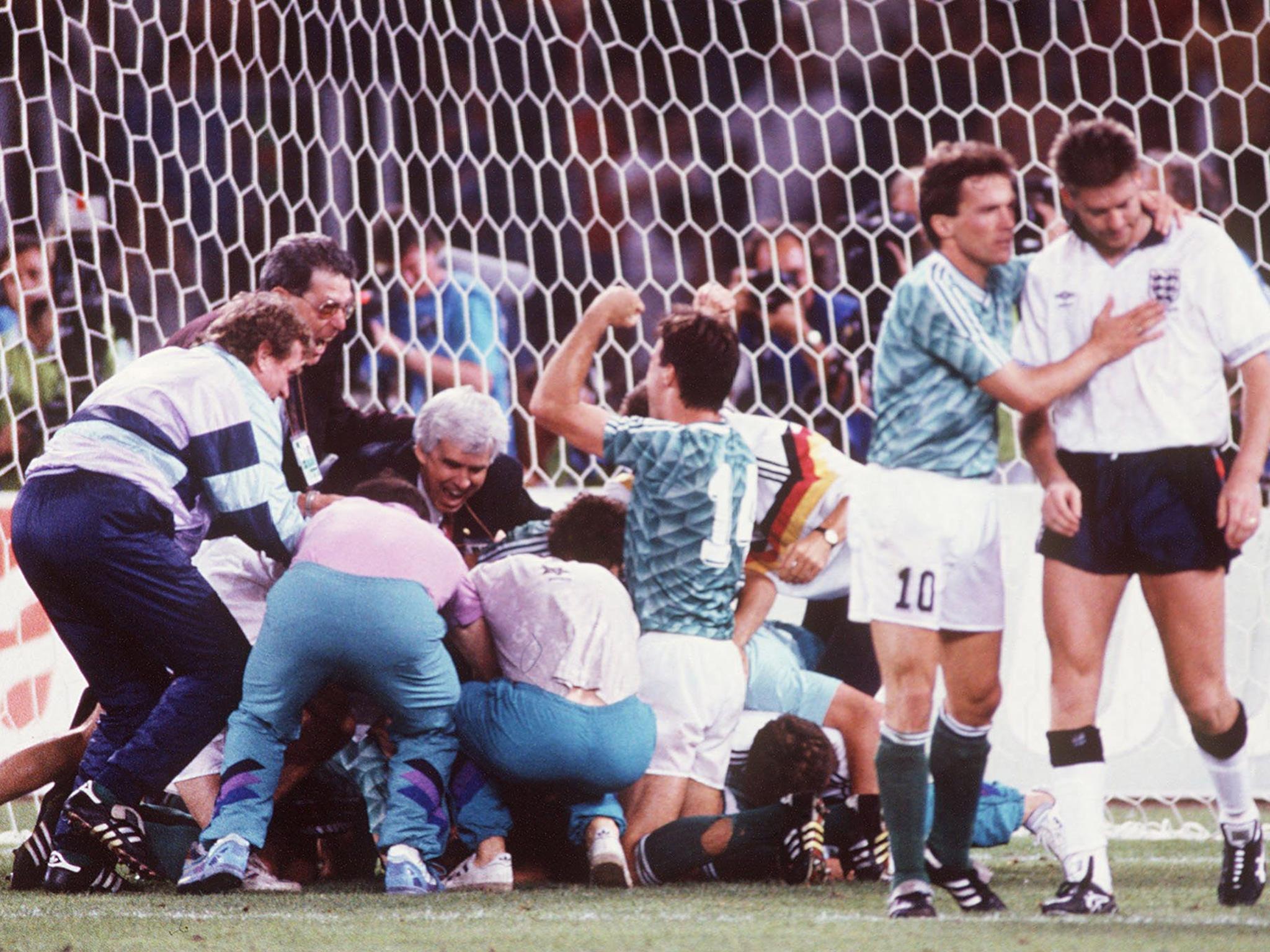 Germany's win tally includes two in penalty shoot-outs, at the 1990 World Cup and Euro 96.