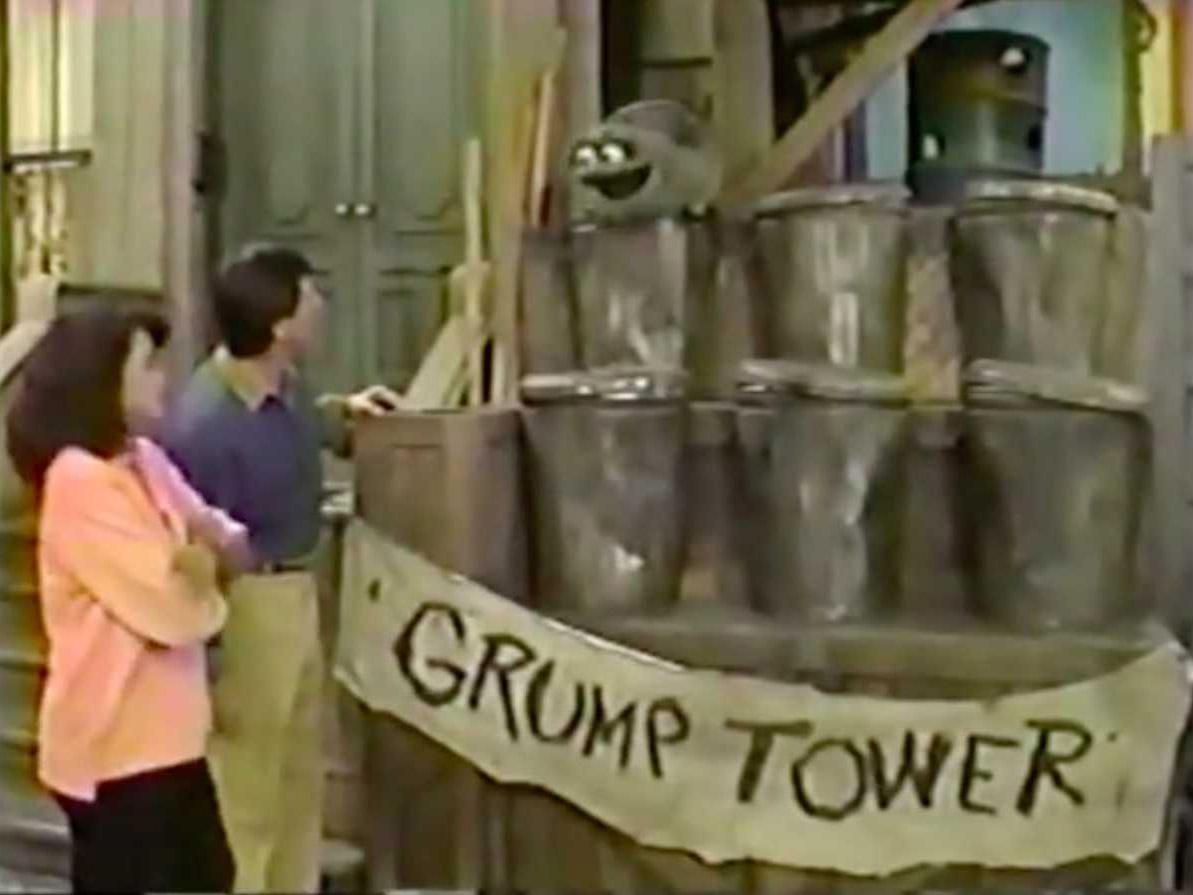 Since the 1980s, Sesame Street has featured a few greedy, grouchy characters who have had names like Ronald Grump and Donald Grump