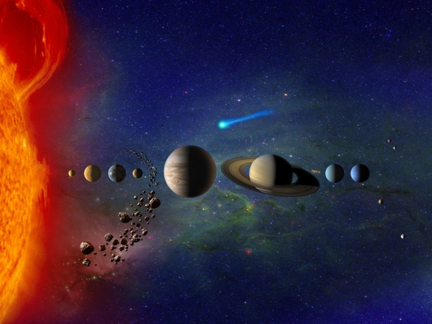 Order in the thought: the real layout of the solar system is much more chaotic (Nasa)