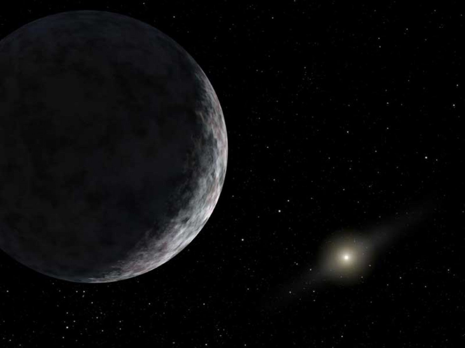 Eris, a dwarf planet in the outer solar system that is larger than Pluto (Nasa)