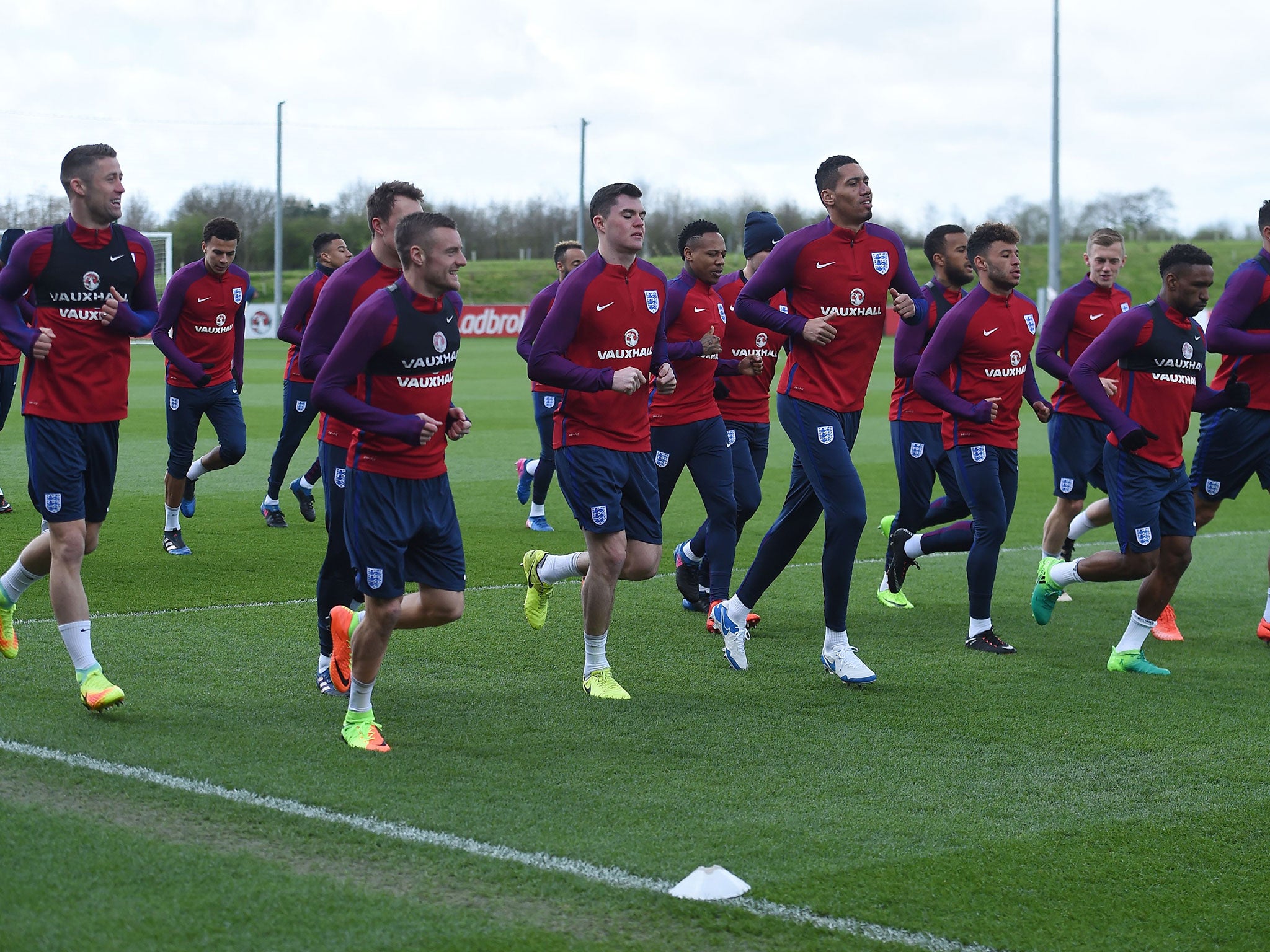 England train at Burton