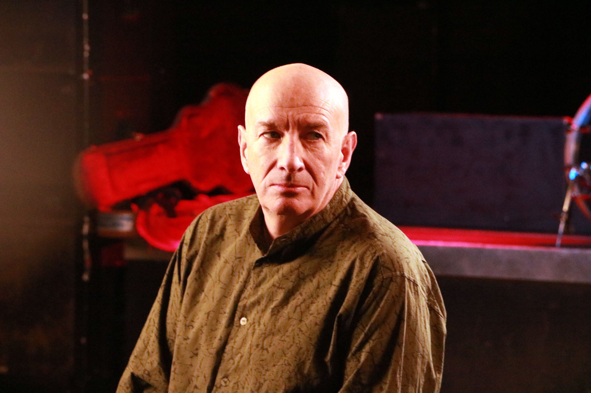 Simon Day as recently departed prog rock legend Brian Pern