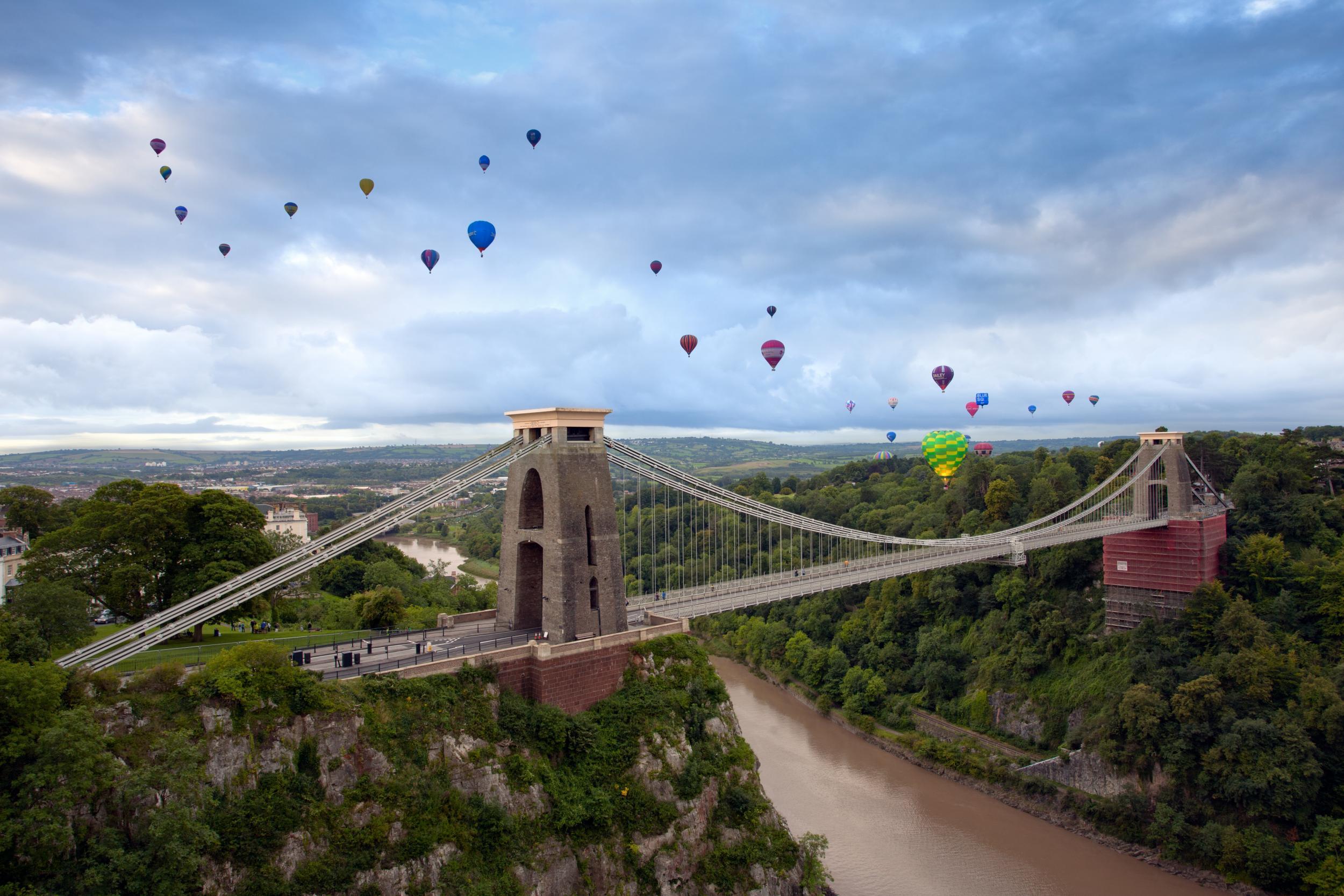 You may not be there for the Balloon Fiesta, but a hot air balloon ride is the best way to see the Clifton Suspension Bridge