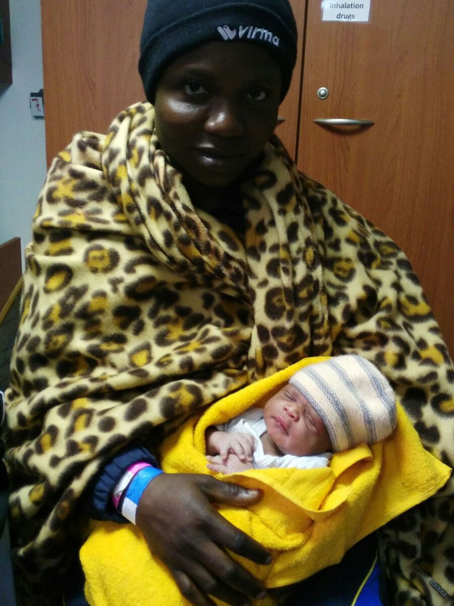 Taiwo and her baby Mercy, who was born on the Aquarius refugee rescue ship on 21 March