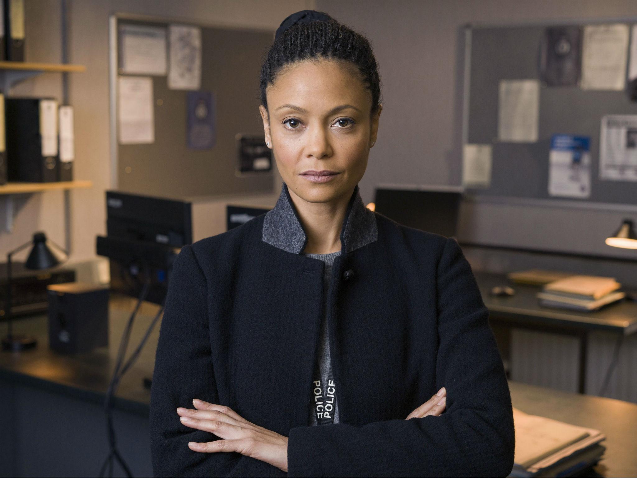 The Hollywood actress Thandie Newton as Detective Chief Inspector Roz Huntley in BBC One's 'Line of Duty'