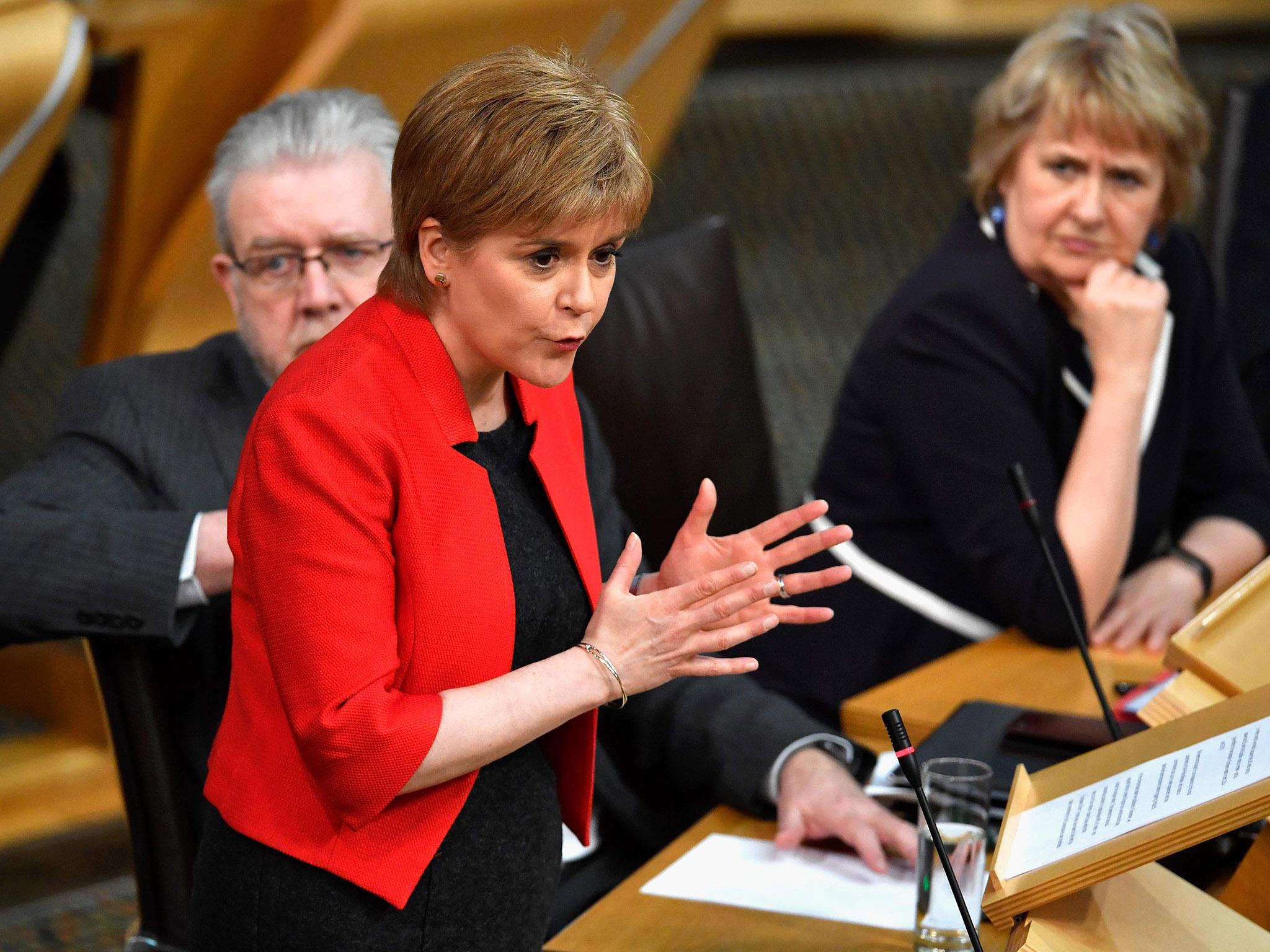 First Minister Nicola Sturgeon had been addressing Holyrood's referendum debate before the attack at Westminster occurred