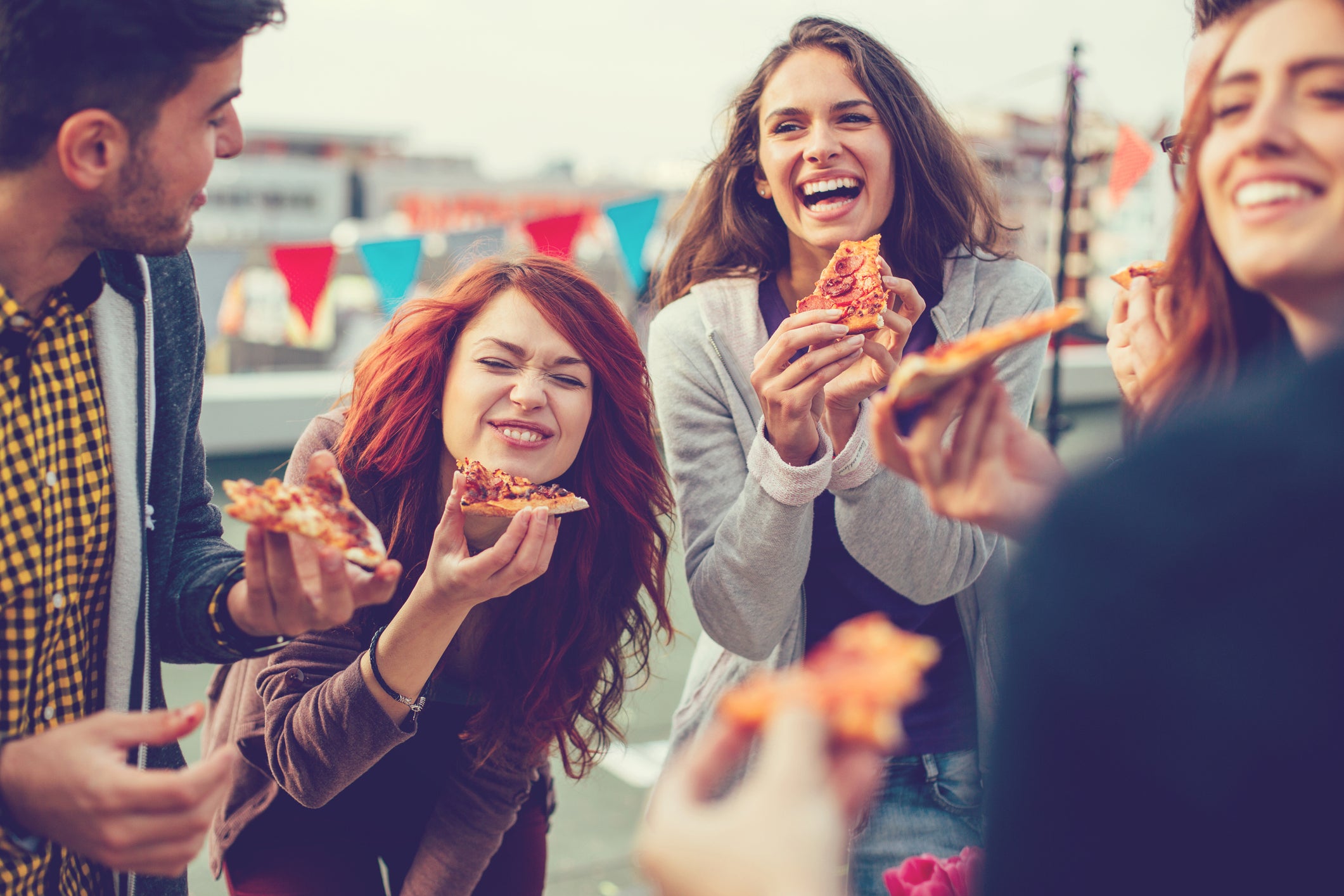 Red-handed: Some consider it a crime to eat pizza with a knife and fork (Getty)