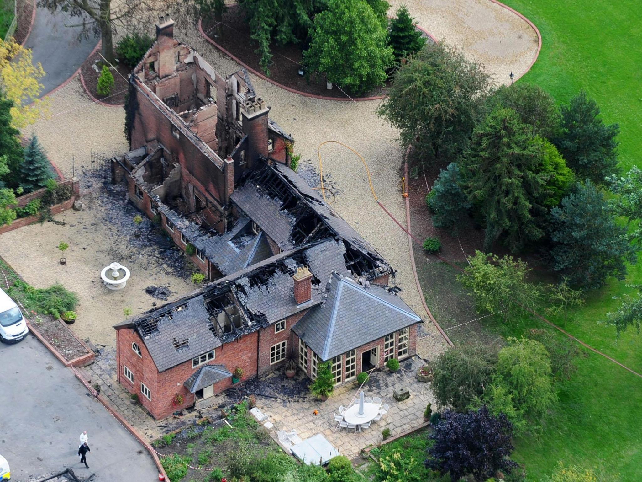 The Shropshire estate at which in 2008 a millionaire with business problems murdered his wife and daughter before shooting dead their dogs and horses, setting fire to the house, and finally killing himself