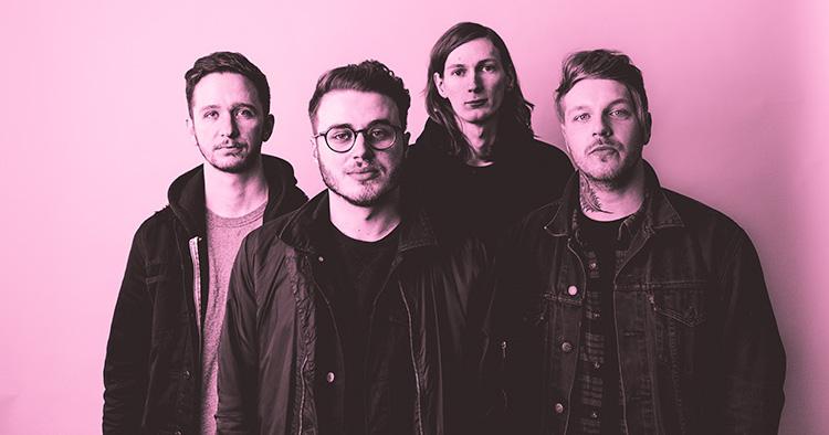 Moose Blood drummer Glenn Harvey (second from right) has been accused of 'inappropriate behaviour' towards female fans