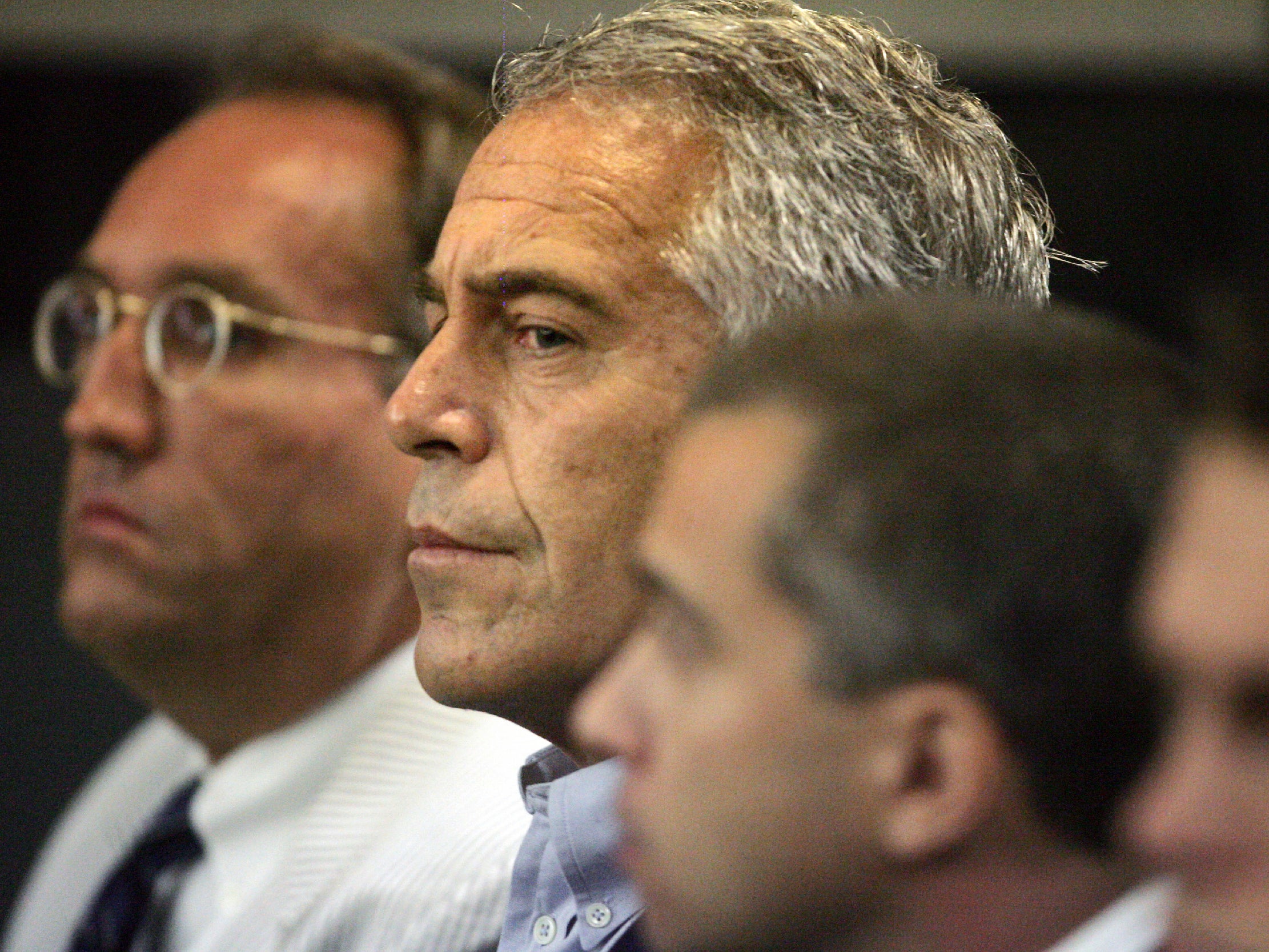 Jeffrey Epstein in custody in West Palm Beach, Florida, in 2008