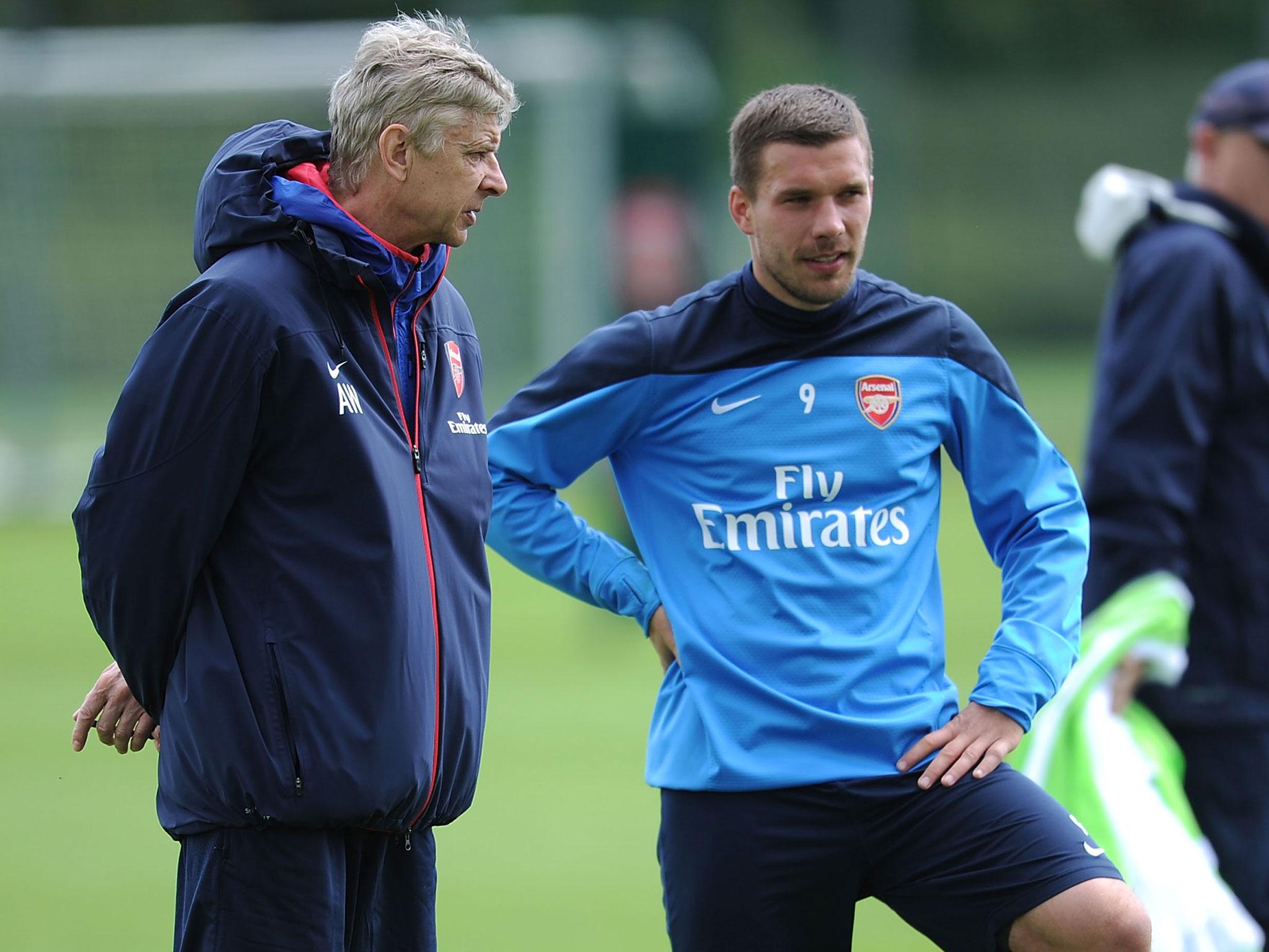 Lukas Podolski worked with Arsene Wenger for three years at Arsenal