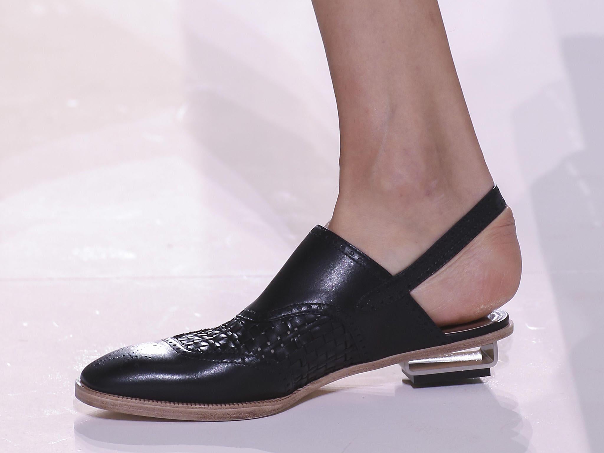 The resurgence saw slingback flat brogues at Hermes