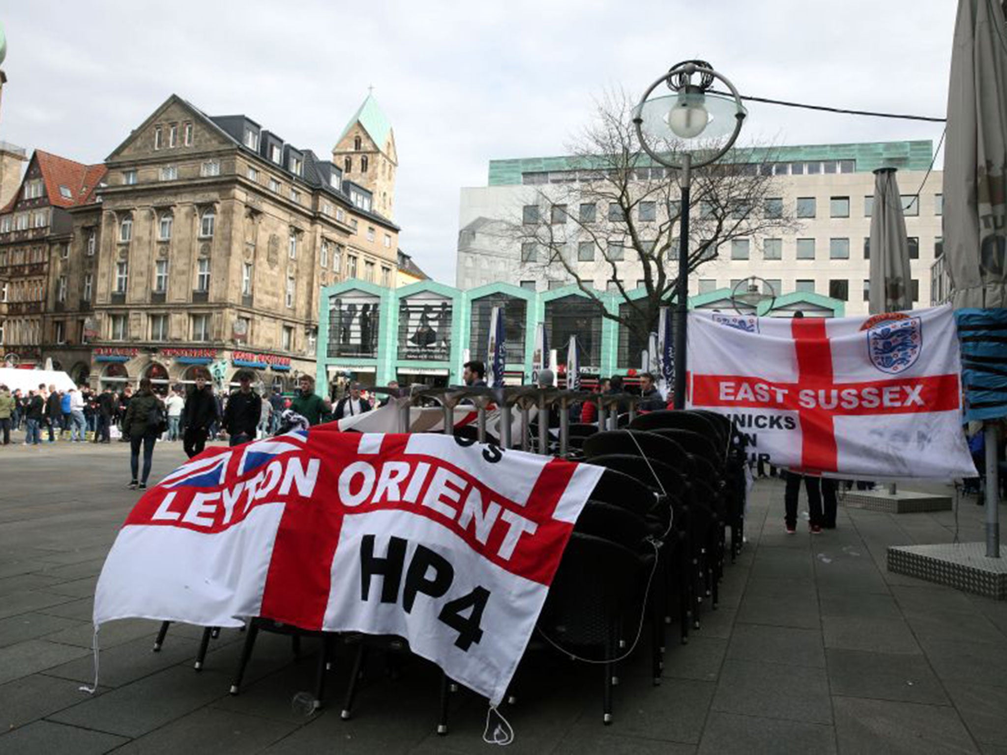 The fans' occupation in the town centre was one thing, but chanting about the war was shameful