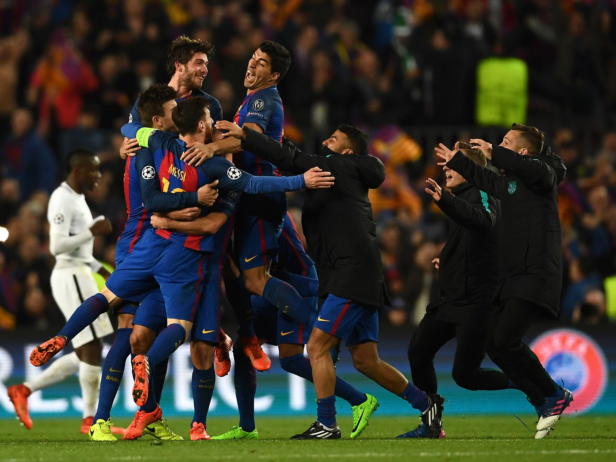 Sergi Roberto's stoppage-time goal sent Barcelona through