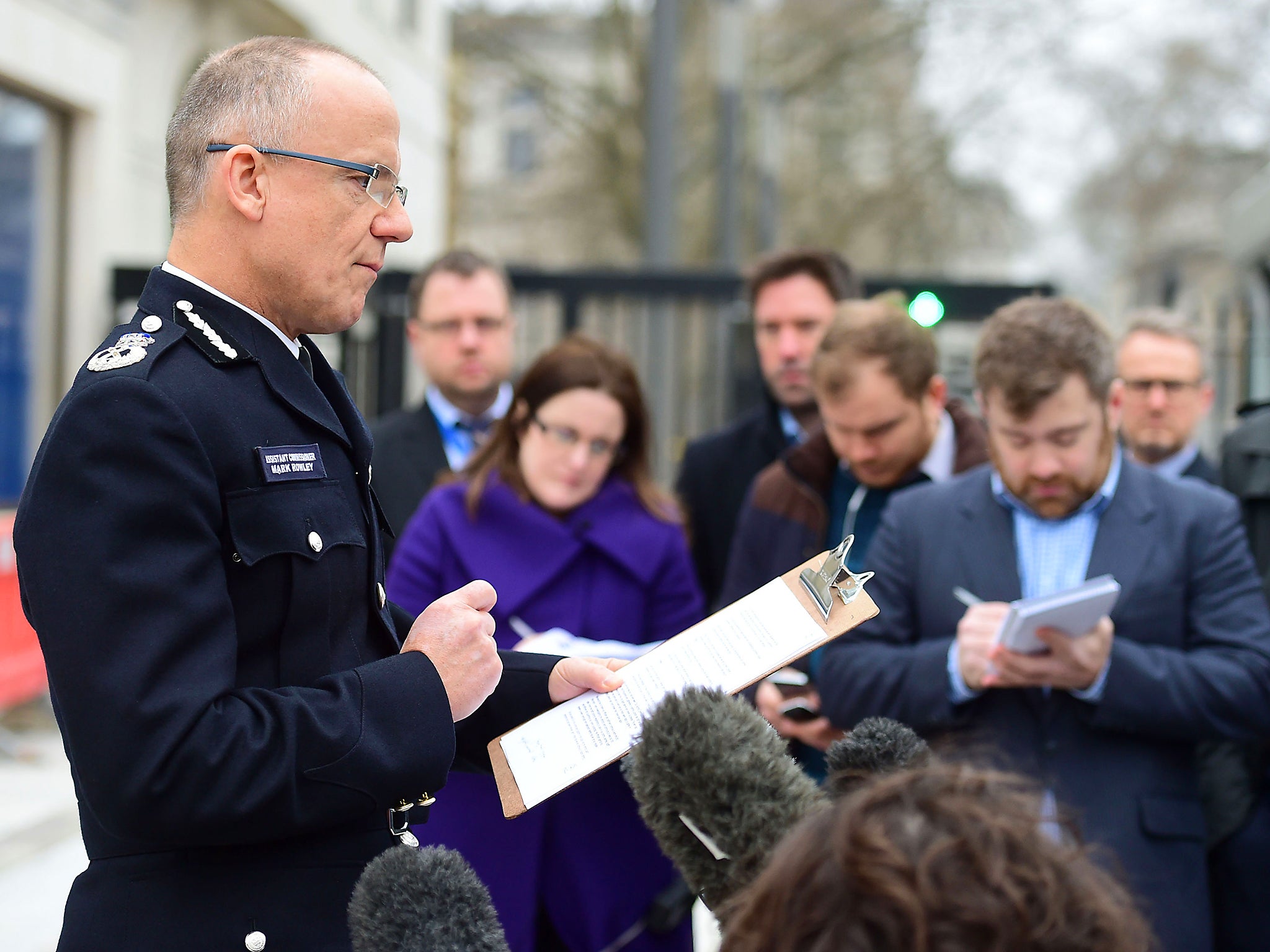 Mark Rowley, Acting Deputy Commissioner of the Metropolitan Police, speaks to the media outside New Scotland Yard in London (PA wire)