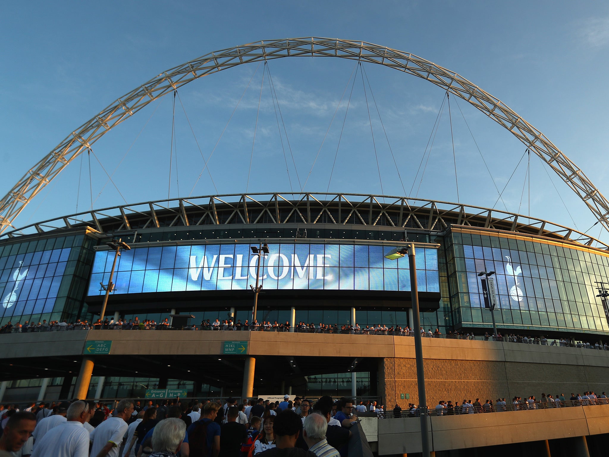 Tottenham played European fixtures at the national stadium this season